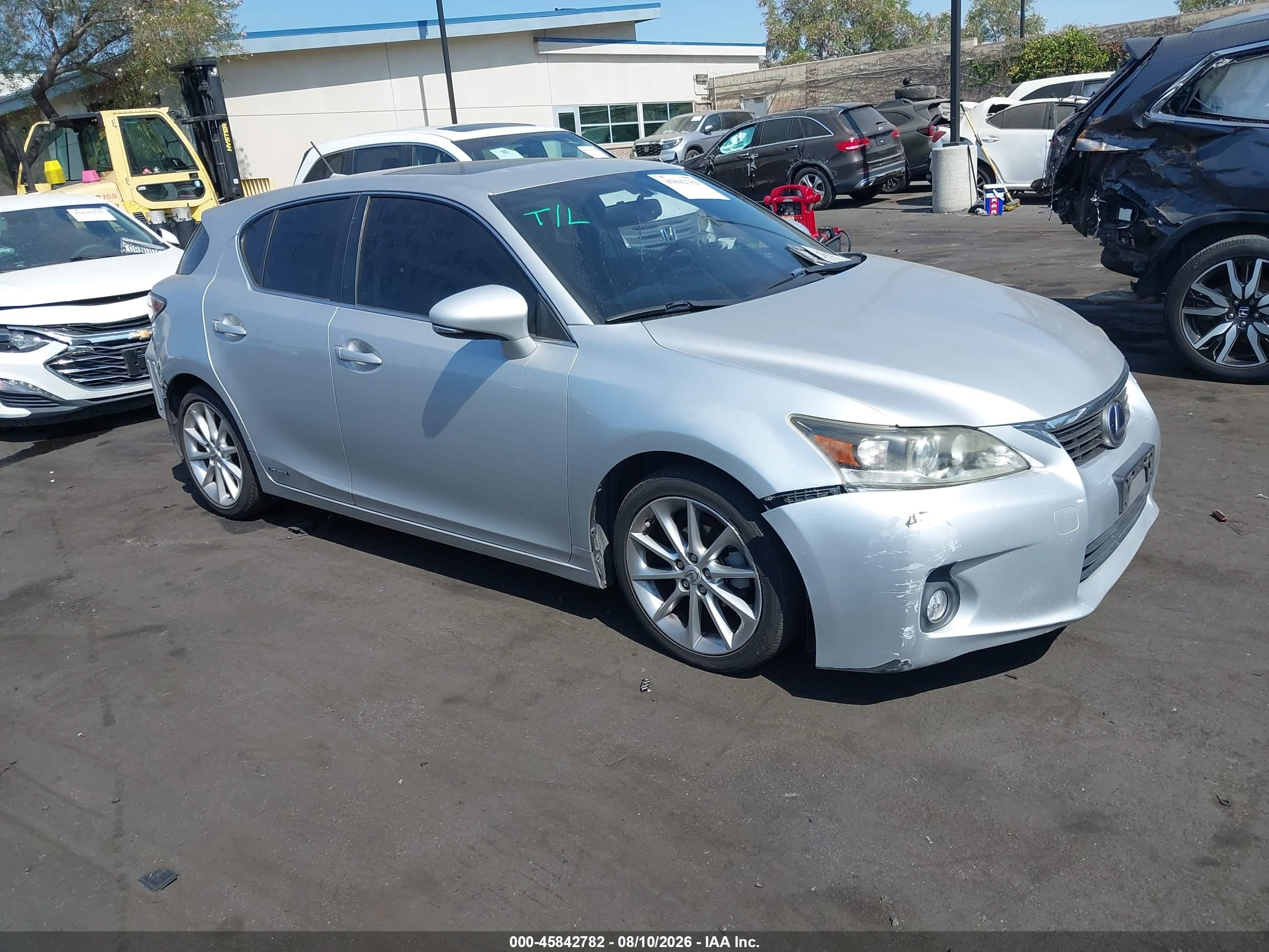 2011 Lexus Ct 200h Premium Silver vin: JTHKD5BH0B2038363