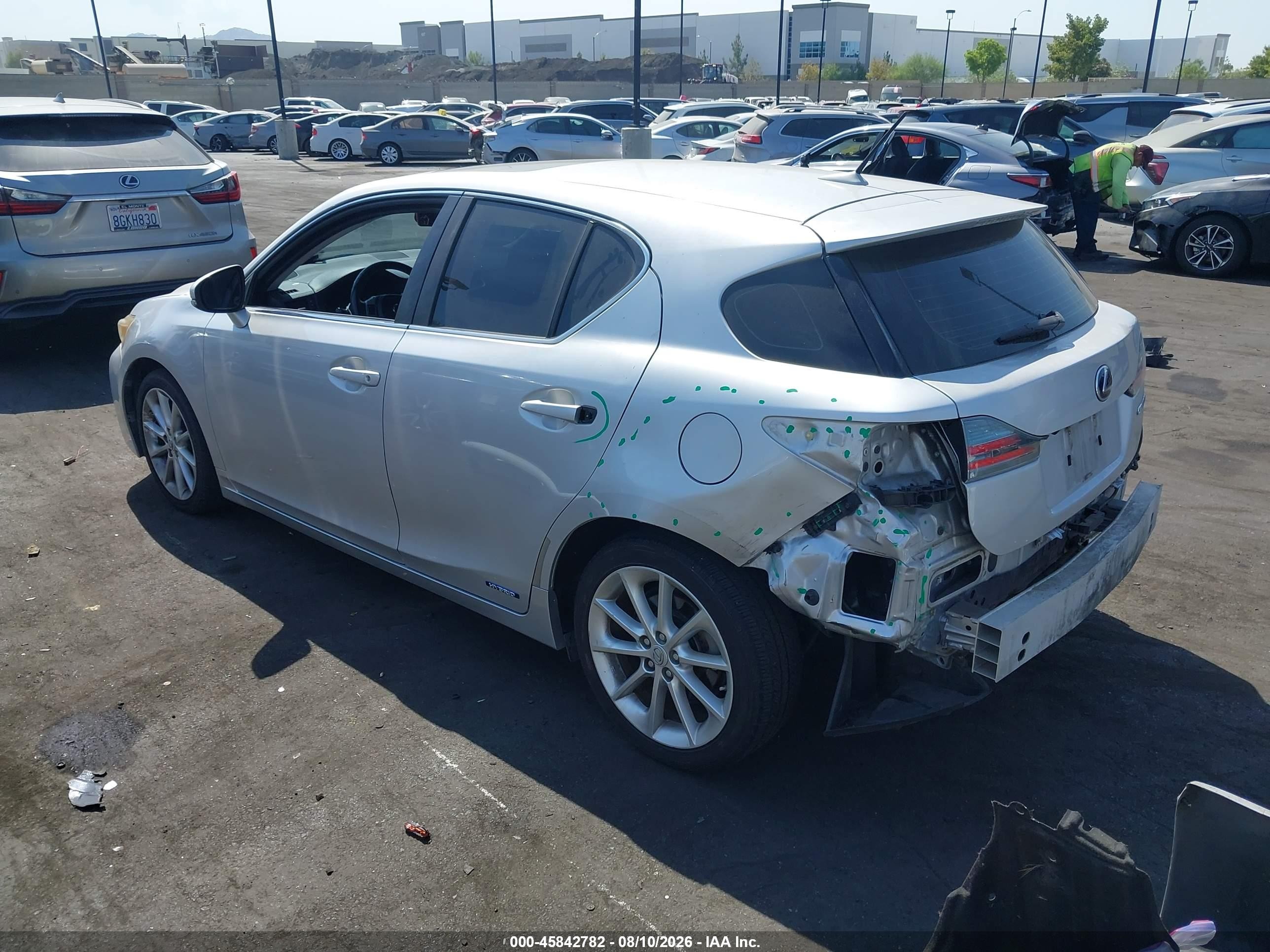 2011 Lexus Ct 200h Premium Silver vin: JTHKD5BH0B2038363