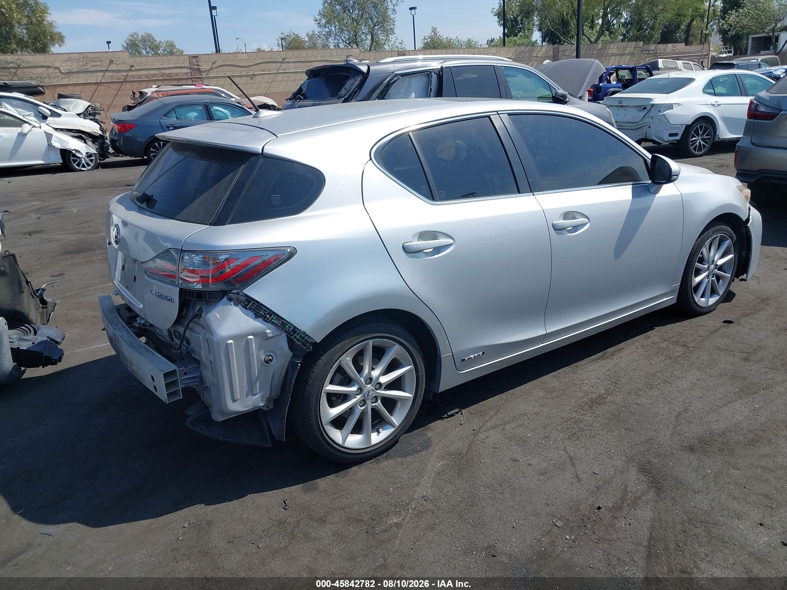 2011 Lexus Ct 200h Premium Silver vin: JTHKD5BH0B2038363