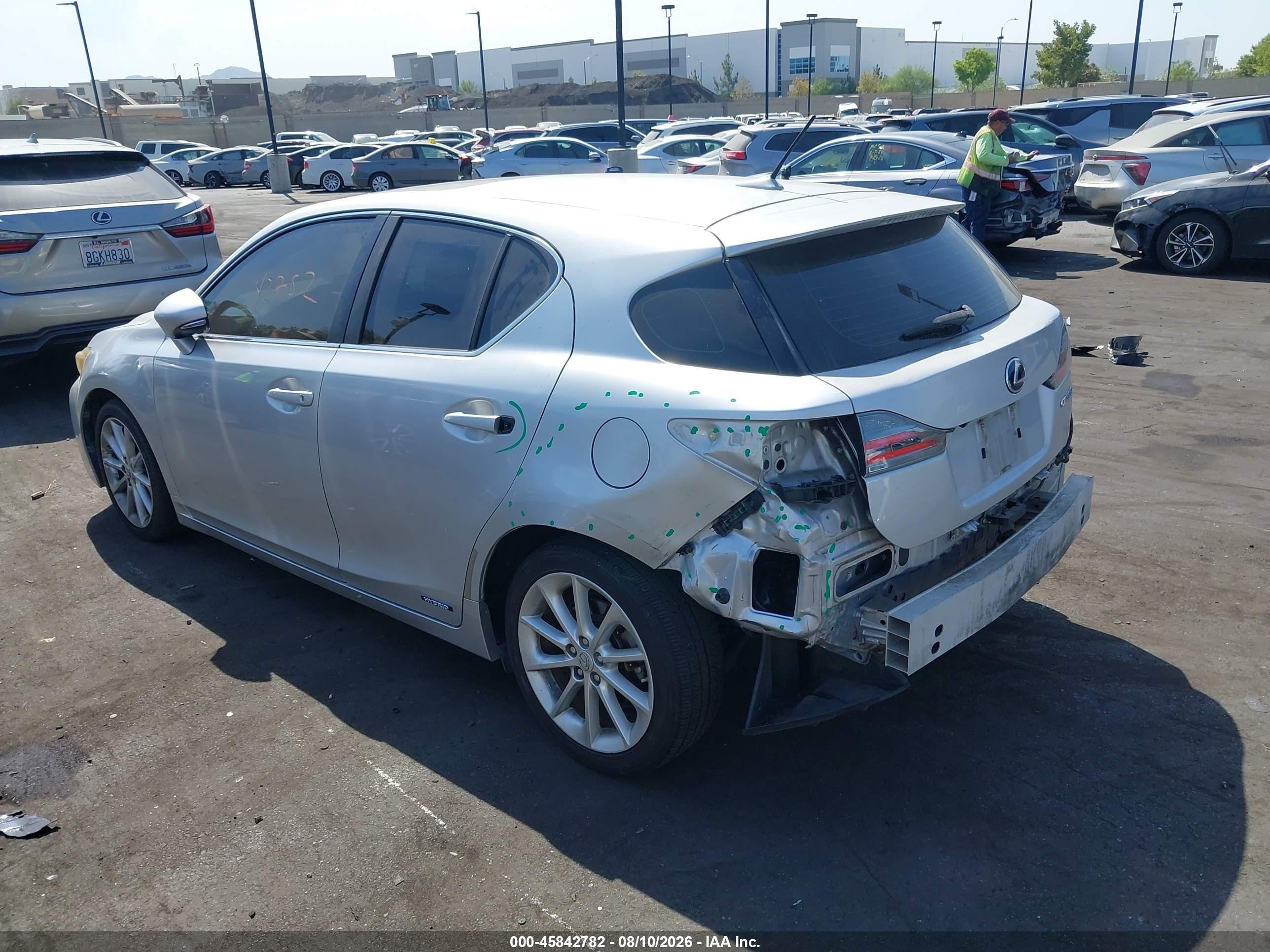 2011 Lexus Ct 200h Premium Silver vin: JTHKD5BH0B2038363