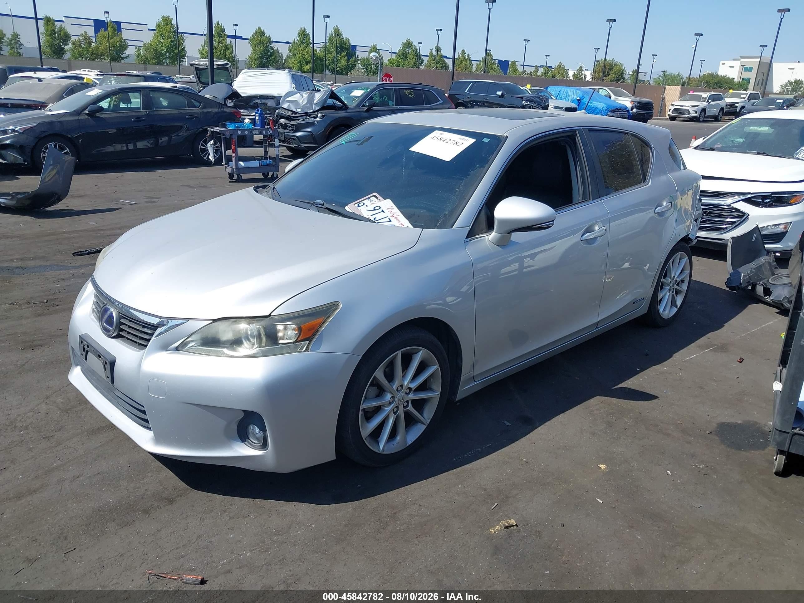 2011 Lexus Ct 200h Premium Silver vin: JTHKD5BH0B2038363