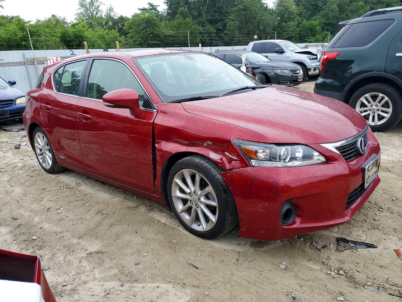2011 Lexus Ct 200 Красный vin: JTHKD5BH0B2040971