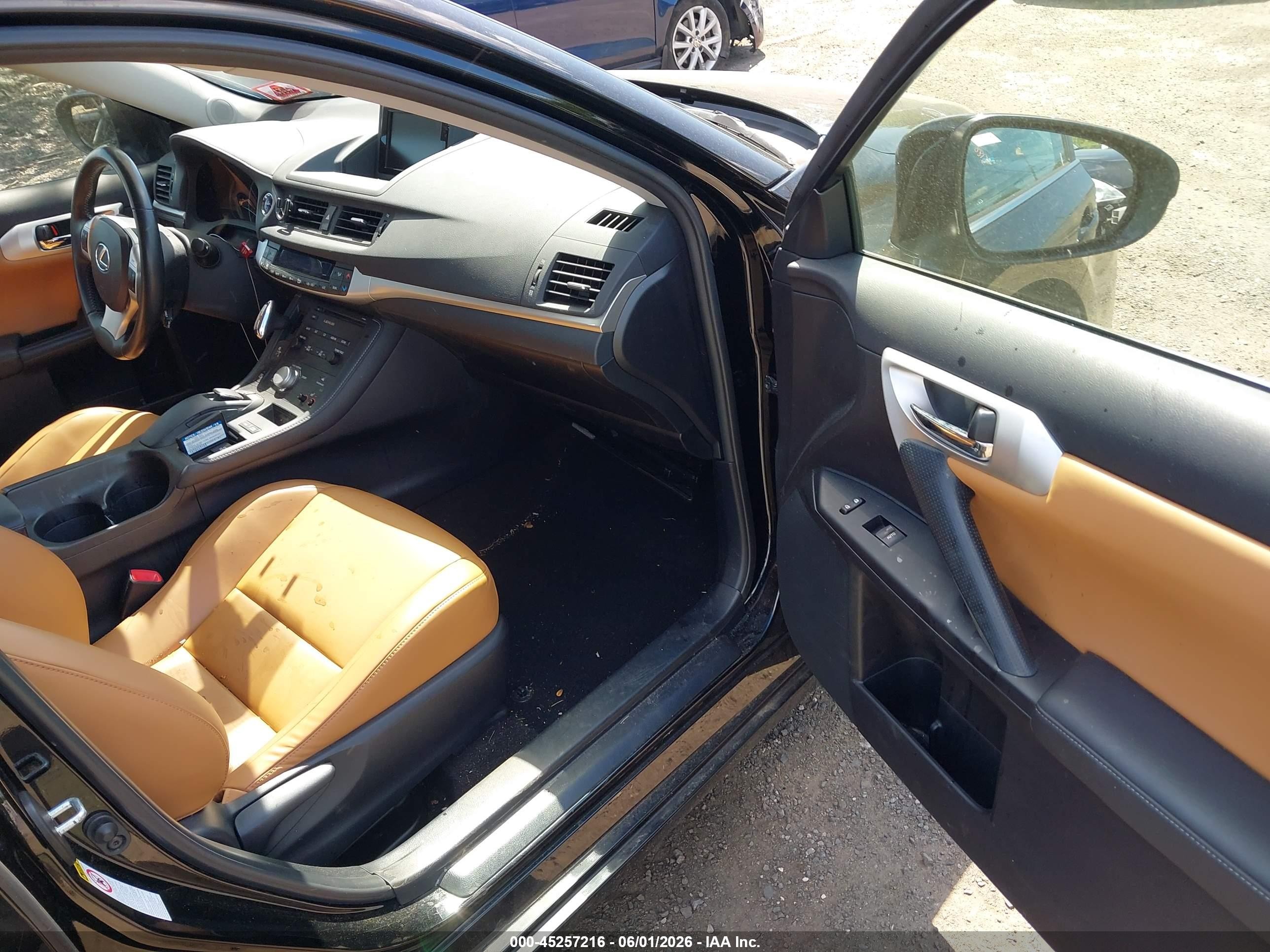 2012 Lexus Ct 200h Premium Black vin: JTHKD5BH0C2053690