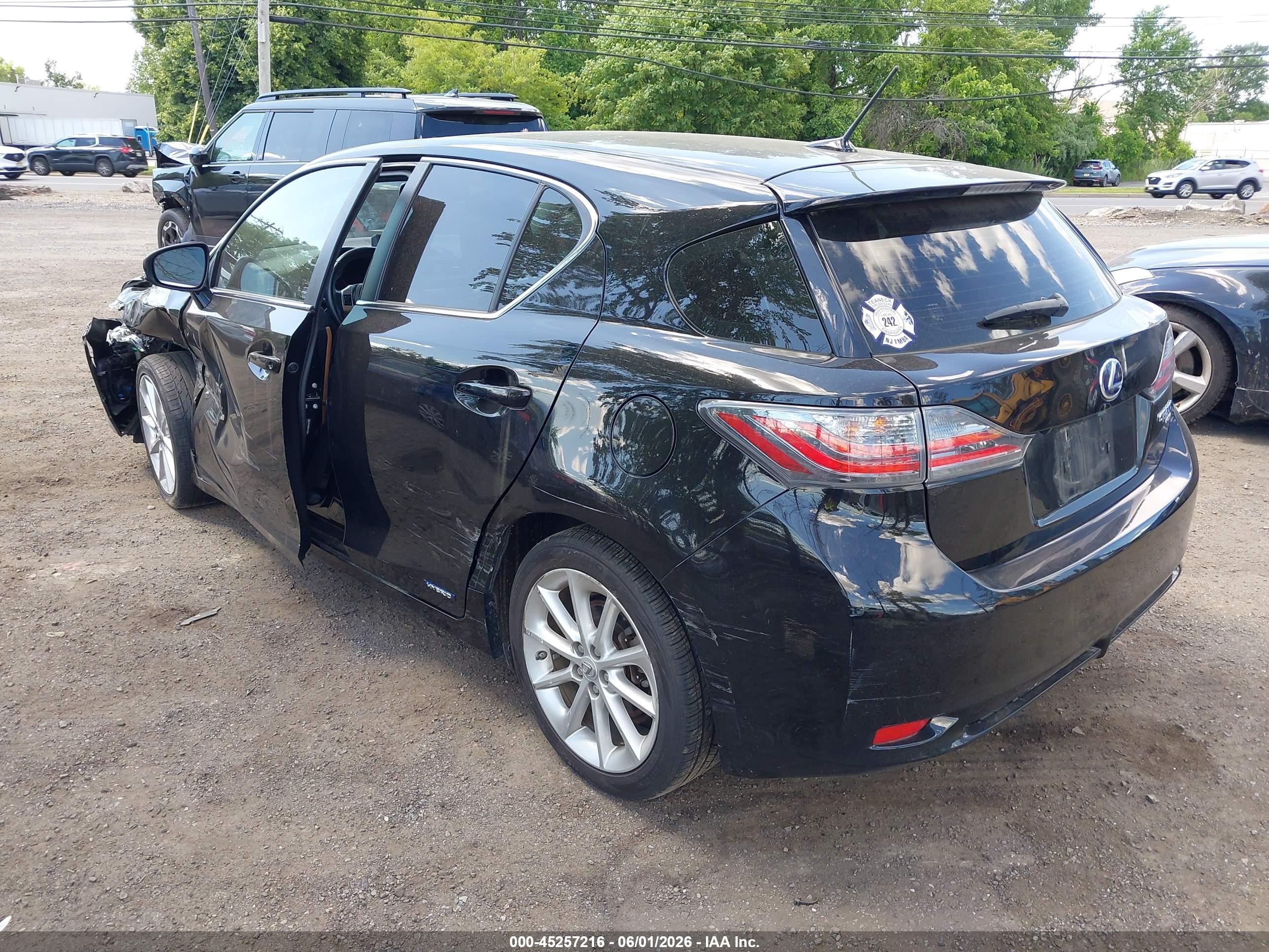 2012 Lexus Ct 200h Premium Black vin: JTHKD5BH0C2053690