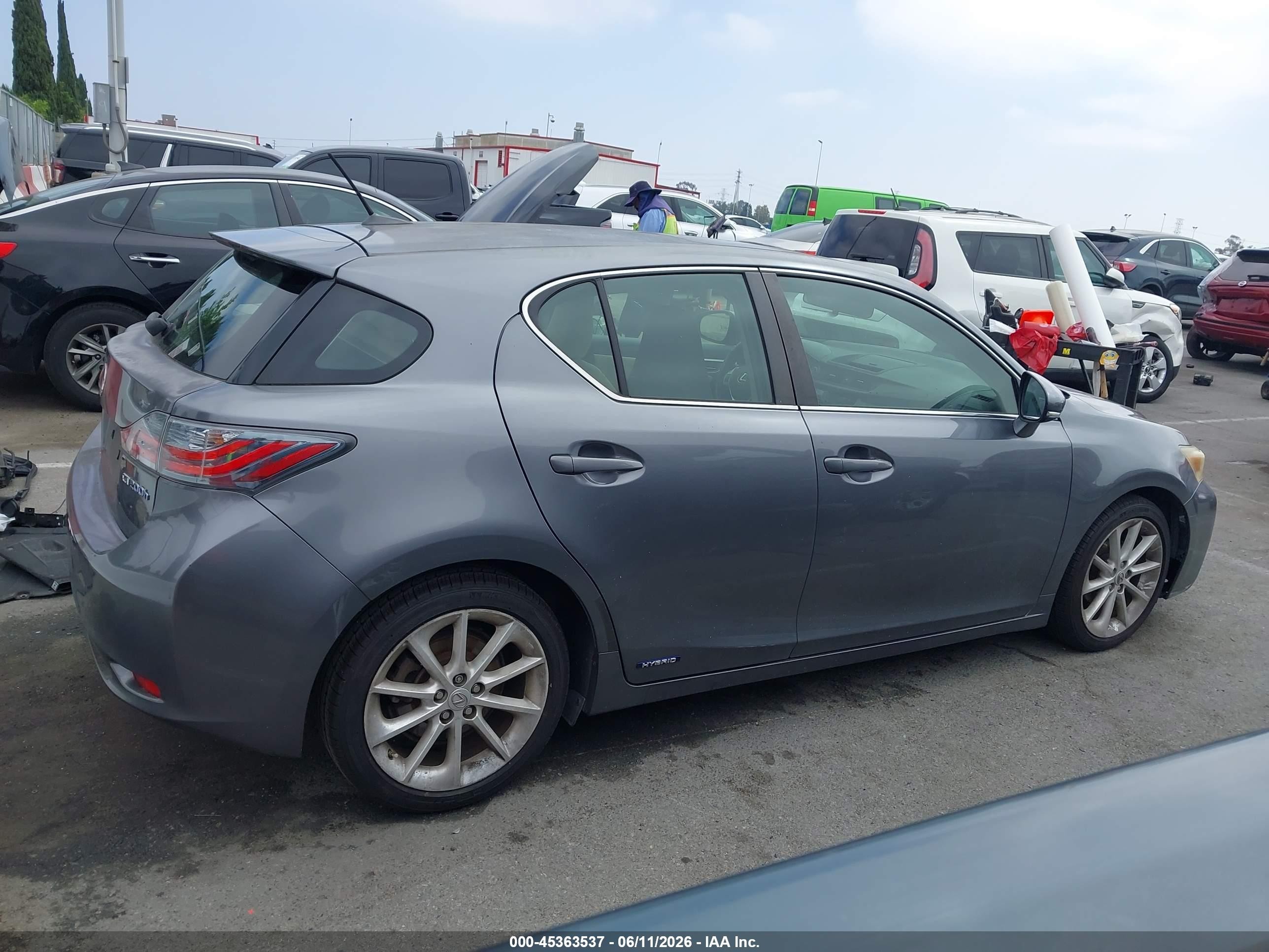 2012 Lexus Ct 200h Premium Gray vin: JTHKD5BH0C2056962