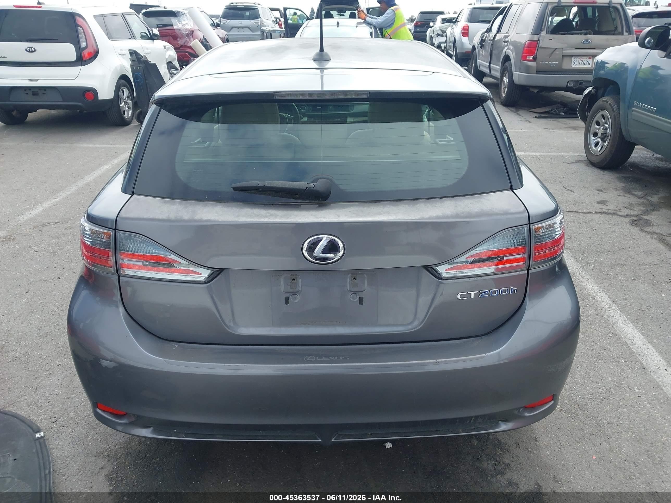 2012 Lexus Ct 200h Premium Gray vin: JTHKD5BH0C2056962