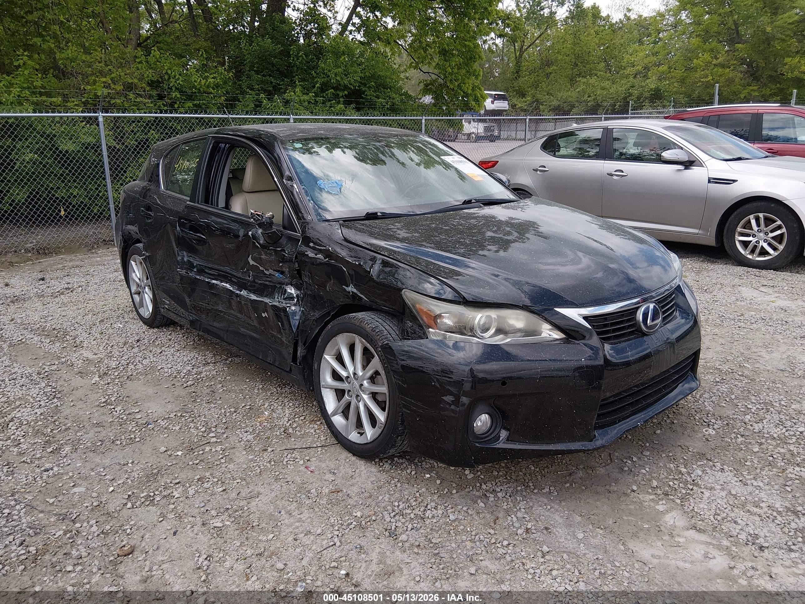 2012 Lexus Ct 200 Black vin: JTHKD5BH0C2107571