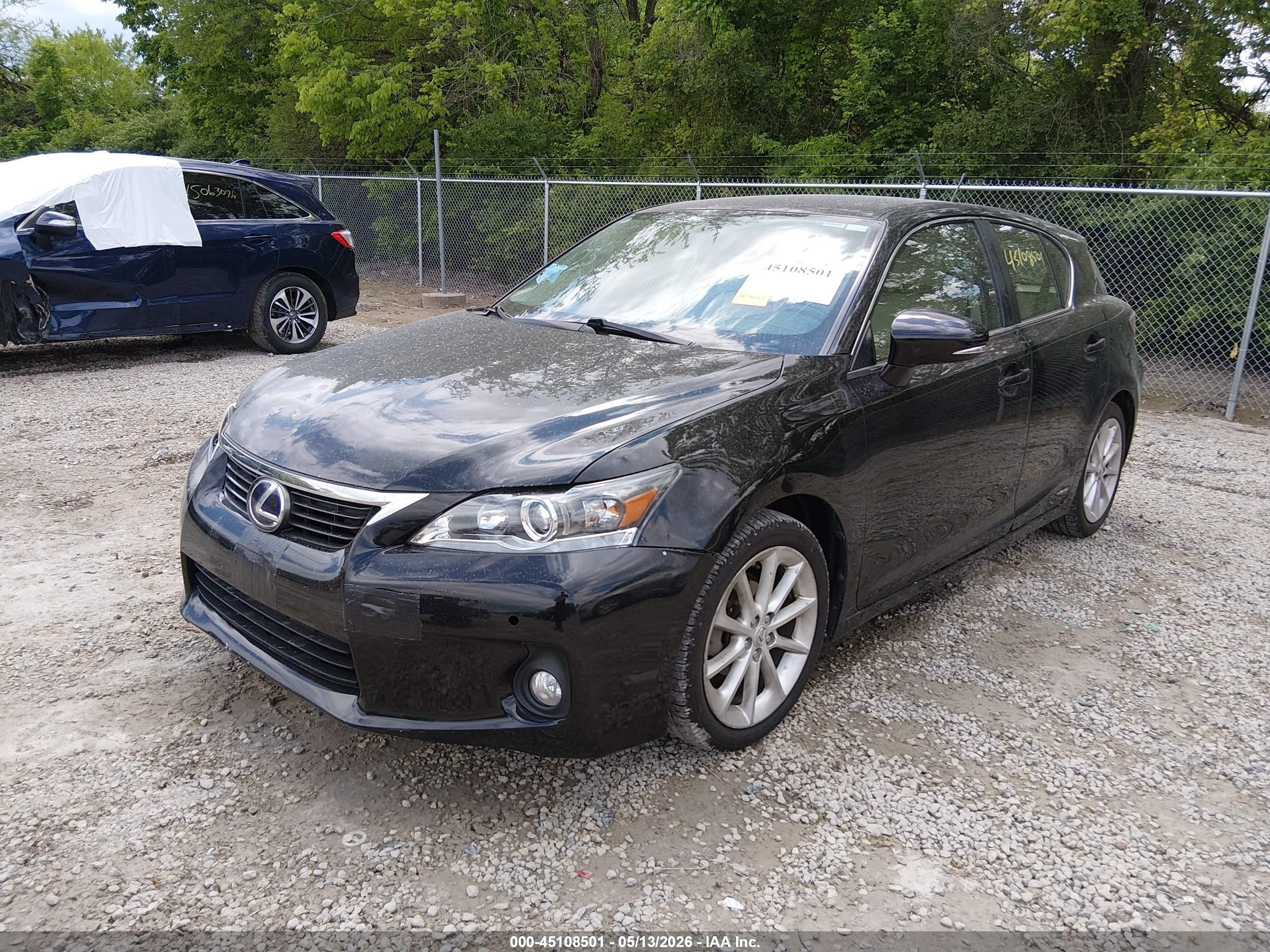 2012 Lexus Ct 200 Black vin: JTHKD5BH0C2107571