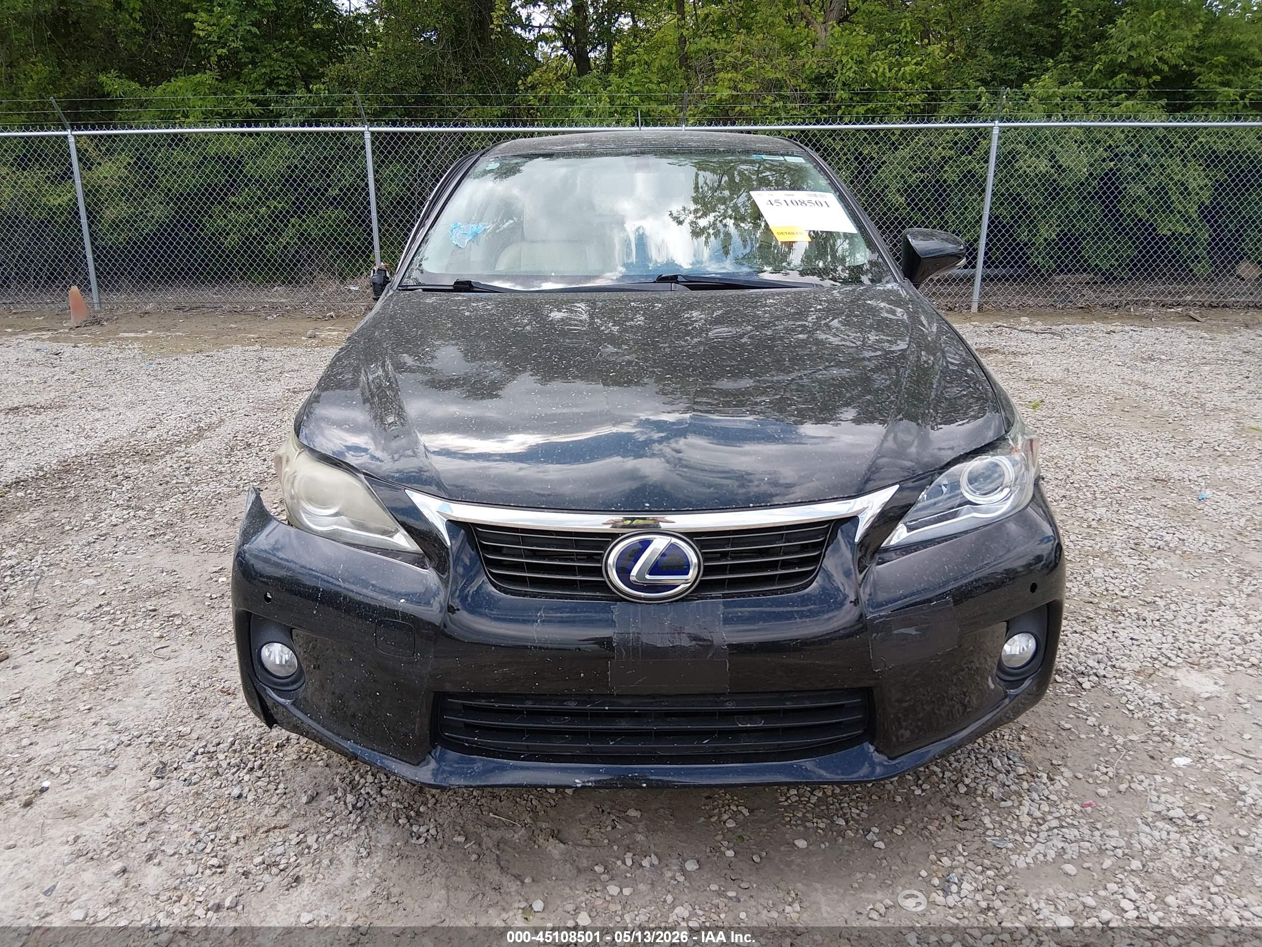 2012 Lexus Ct 200 Black vin: JTHKD5BH0C2107571