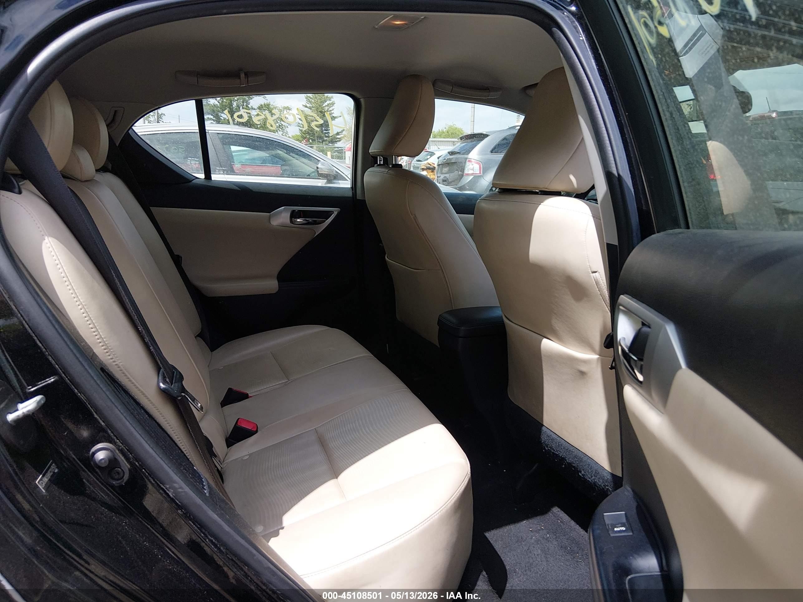 2012 Lexus Ct 200 Black vin: JTHKD5BH0C2107571
