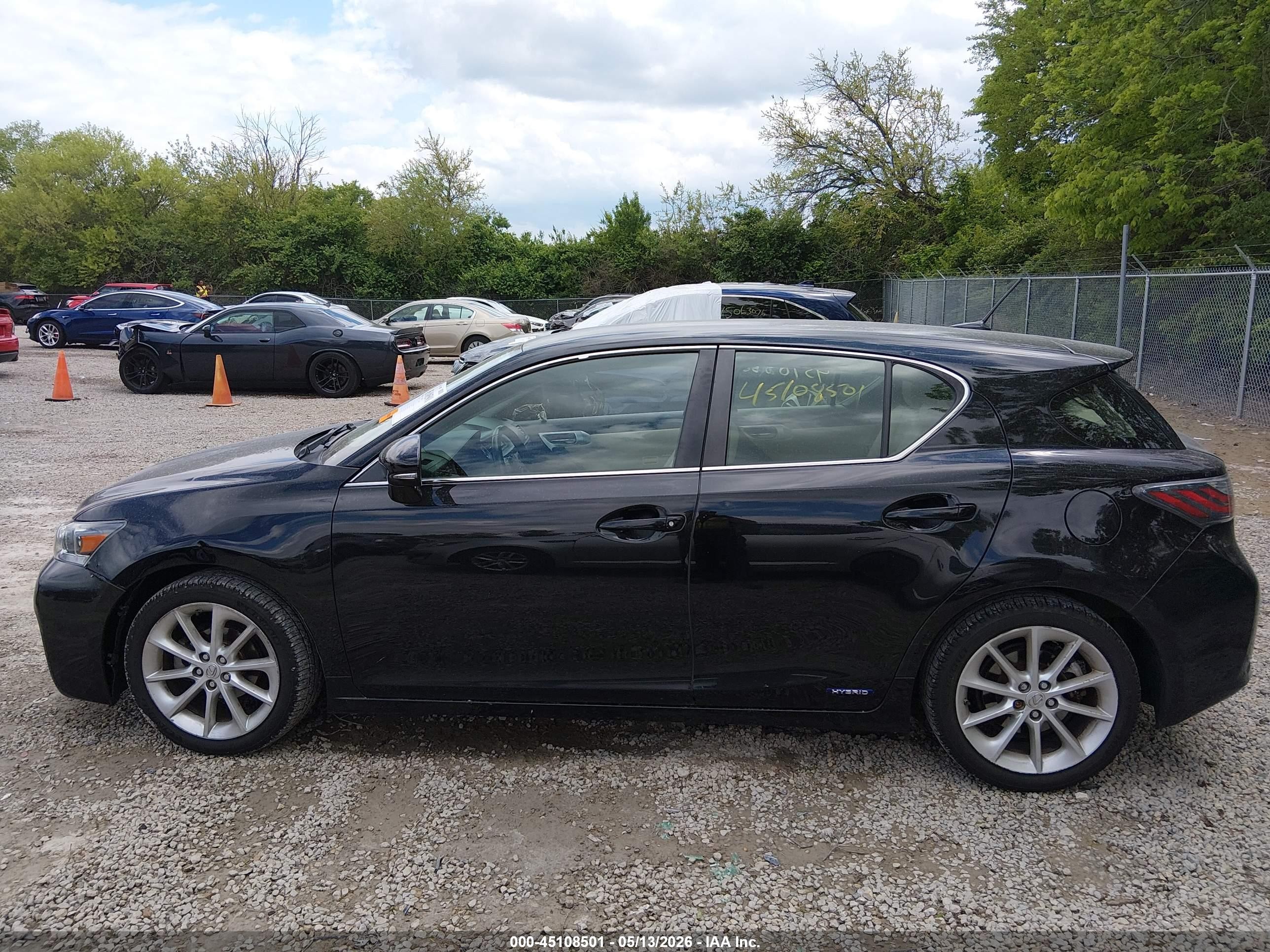 2012 Lexus Ct 200 Black vin: JTHKD5BH0C2107571