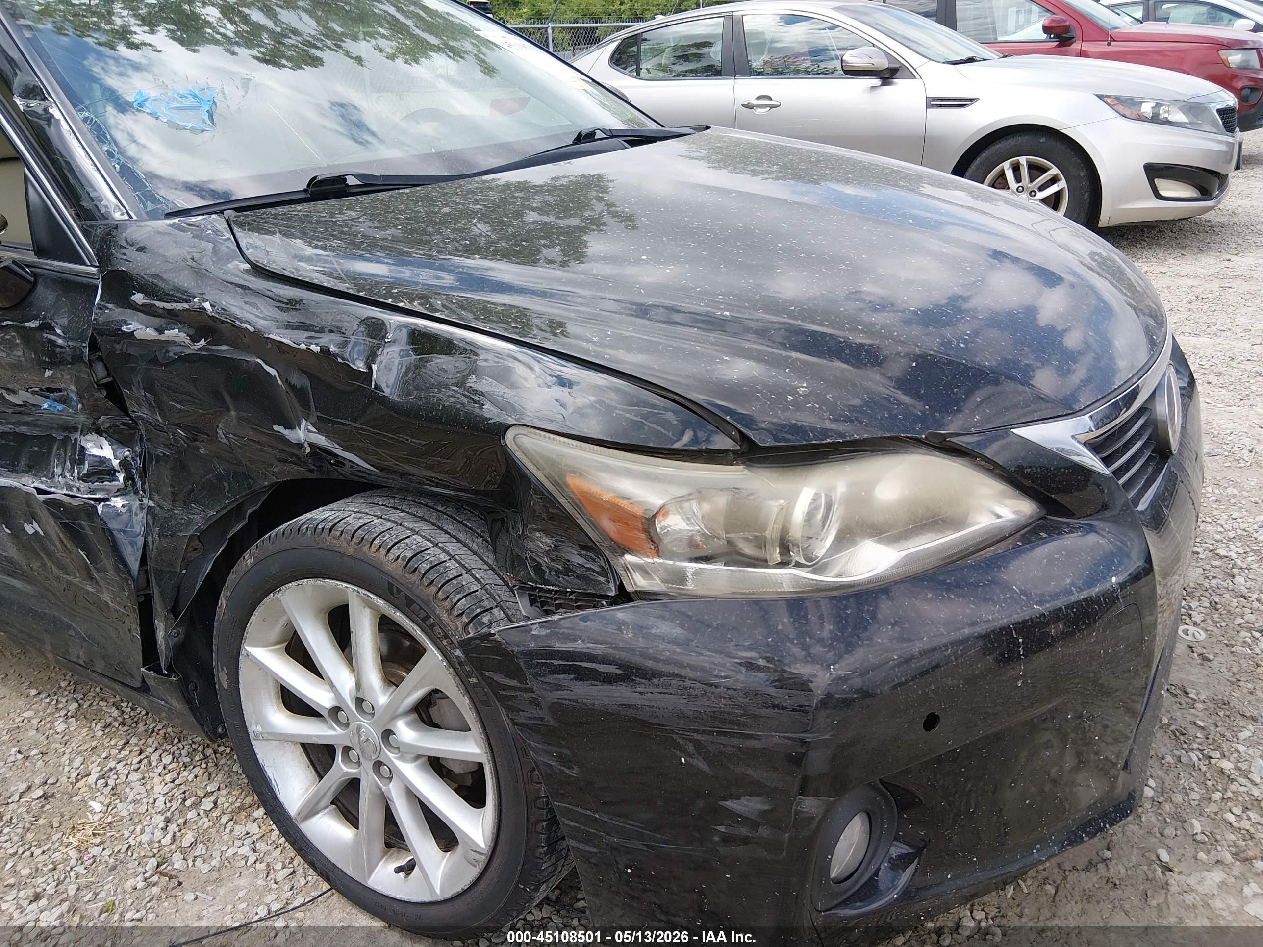 2012 Lexus Ct 200 Black vin: JTHKD5BH0C2107571