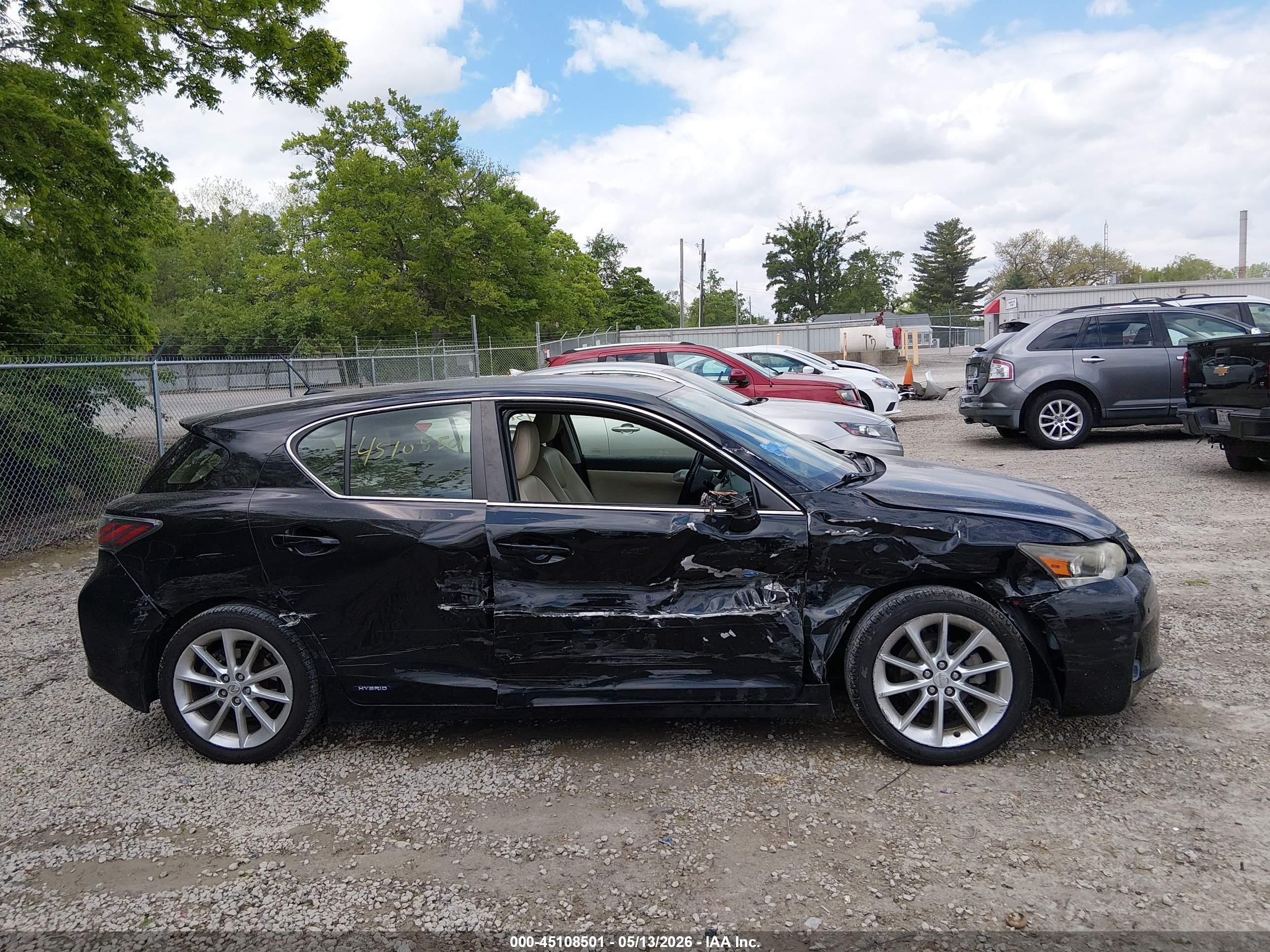 2012 Lexus Ct 200 Black vin: JTHKD5BH0C2107571