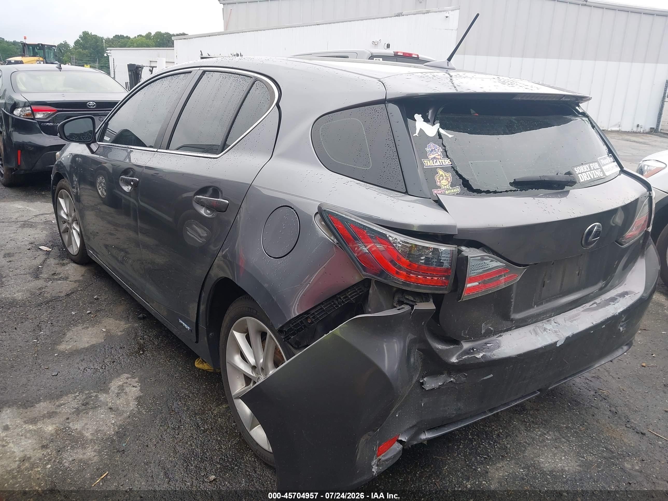 2012 Lexus Ct 200h Premium Серебряный vin: JTHKD5BH0C2116142
