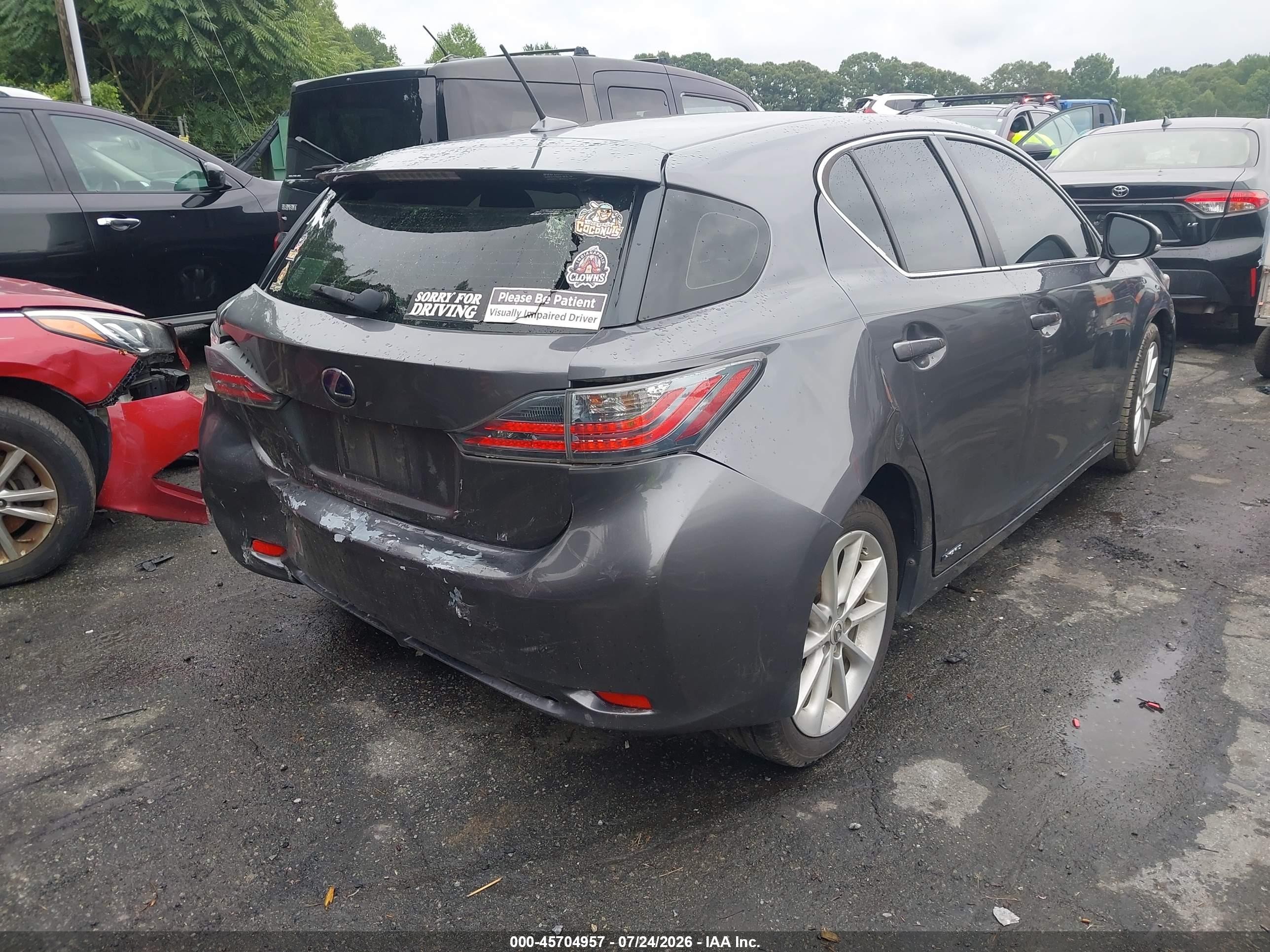 2012 Lexus Ct 200h Premium Серебряный vin: JTHKD5BH0C2116142