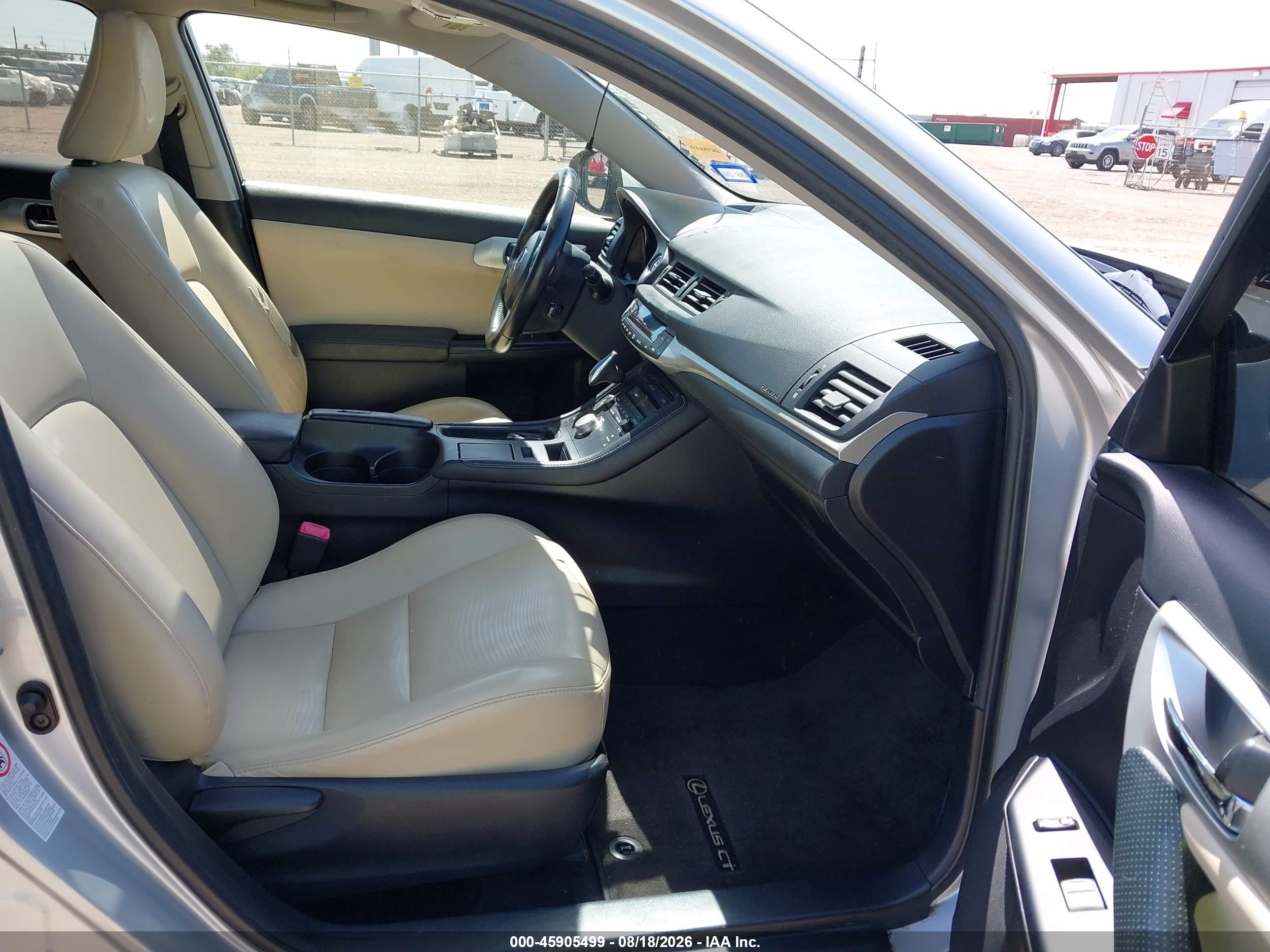 2013 Lexus Ct 200h   Silver vin: JTHKD5BH0D2135064