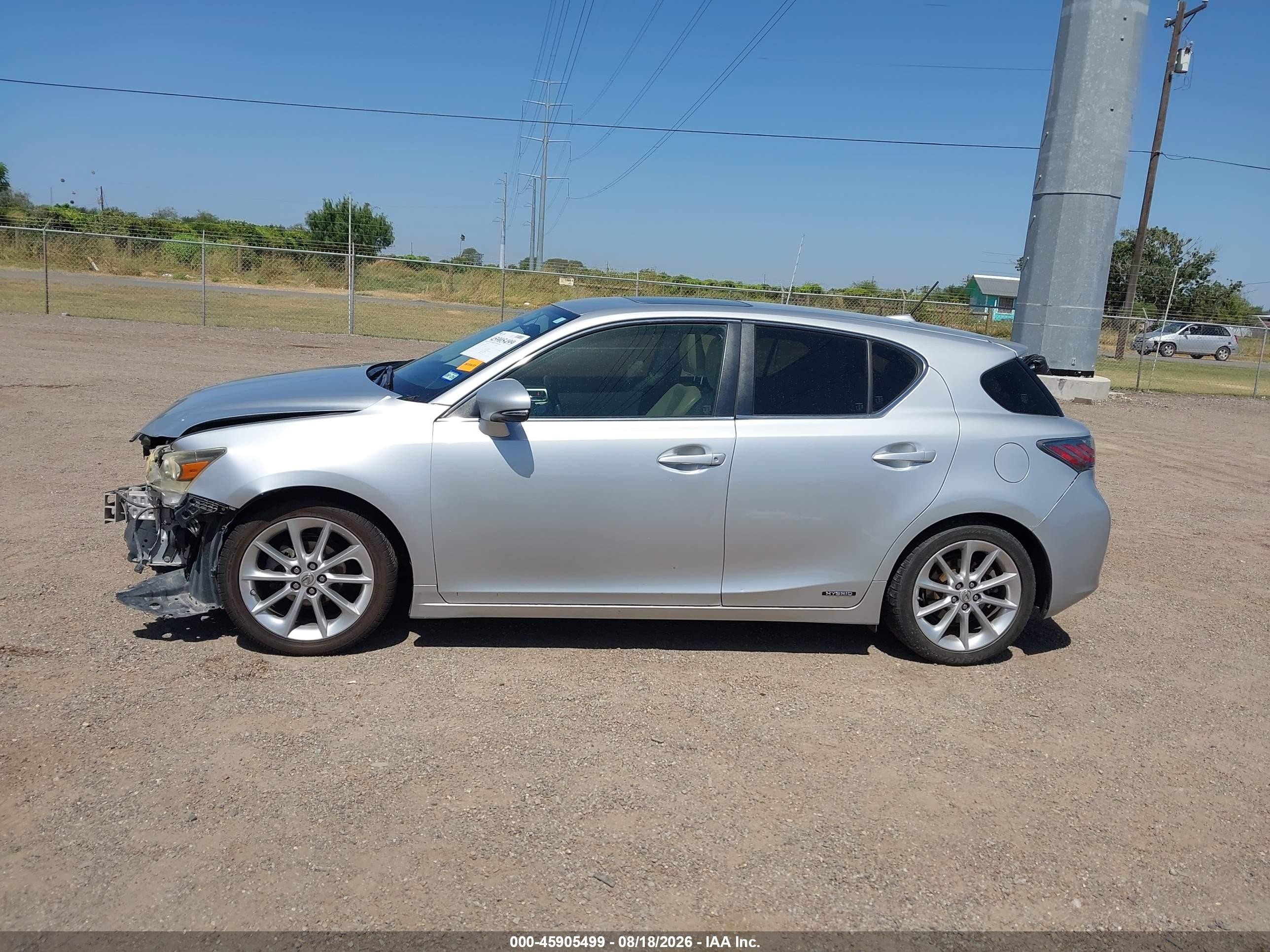 2013 Lexus Ct 200h   Silver vin: JTHKD5BH0D2135064