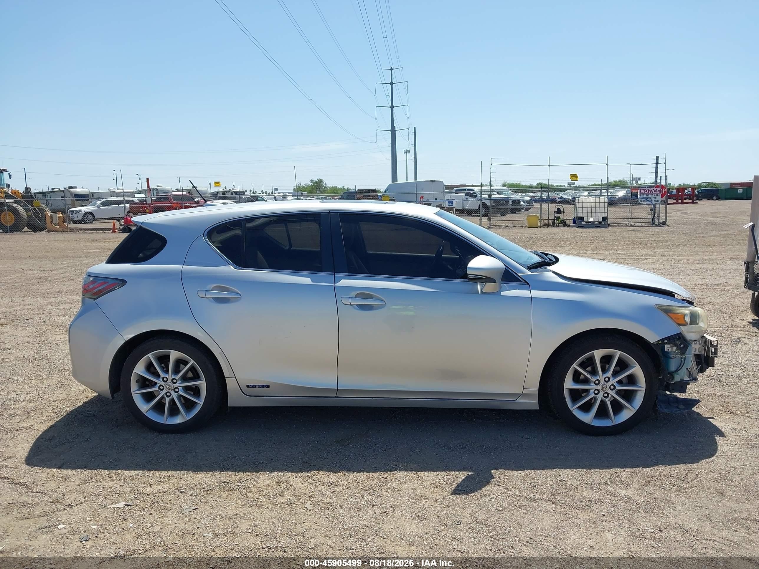2013 Lexus Ct 200h   Silver vin: JTHKD5BH0D2135064