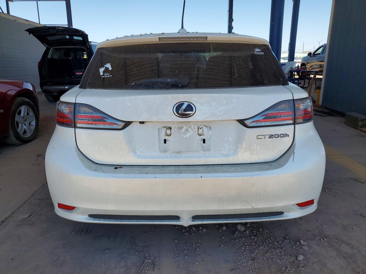 2013 Lexus Ct 200 White vin: JTHKD5BH0D2168291
