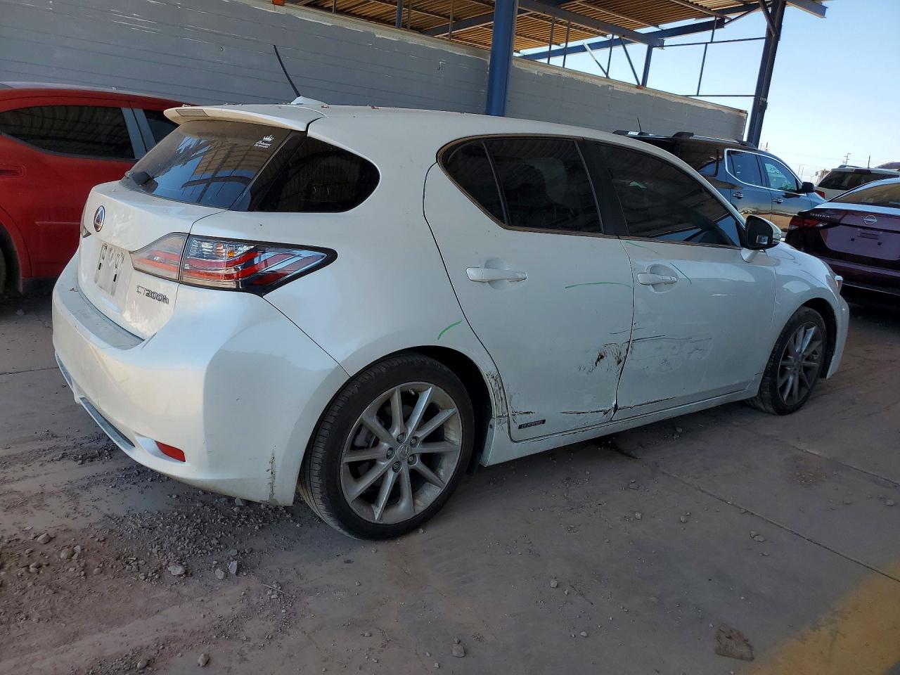 2013 Lexus Ct 200 White vin: JTHKD5BH0D2168291
