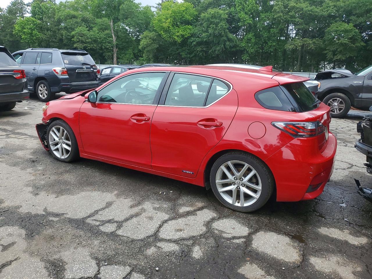 2014 Lexus Ct 200 Red vin: JTHKD5BH0E2201257