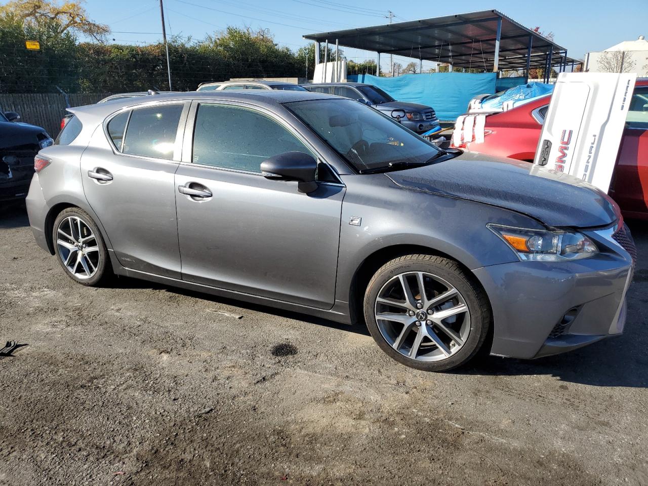 2015 Lexus Ct 200 Gray vin: JTHKD5BH0F2219677