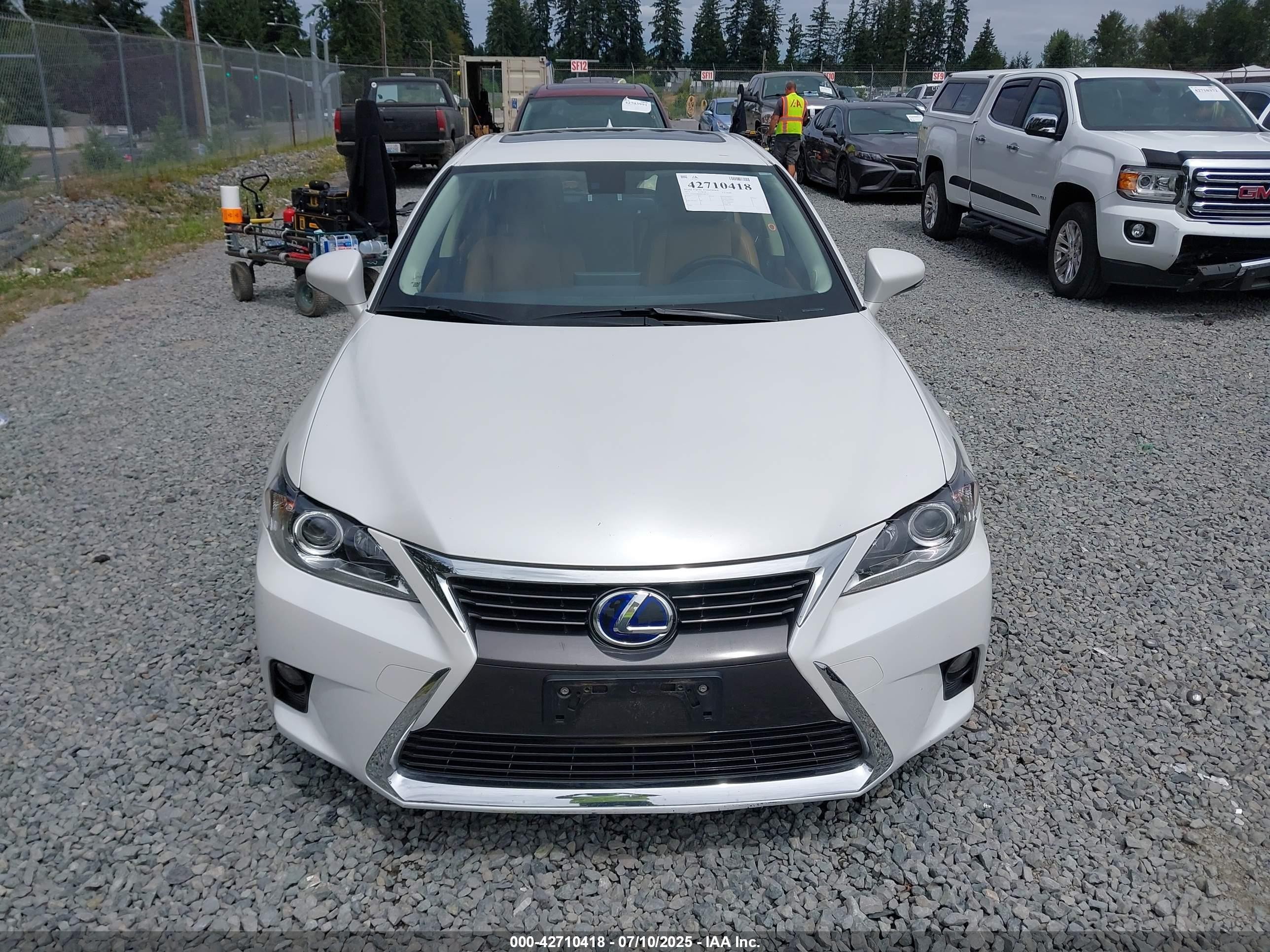 2017 Lexus Ct 200h   White vin: JTHKD5BH0H2288470