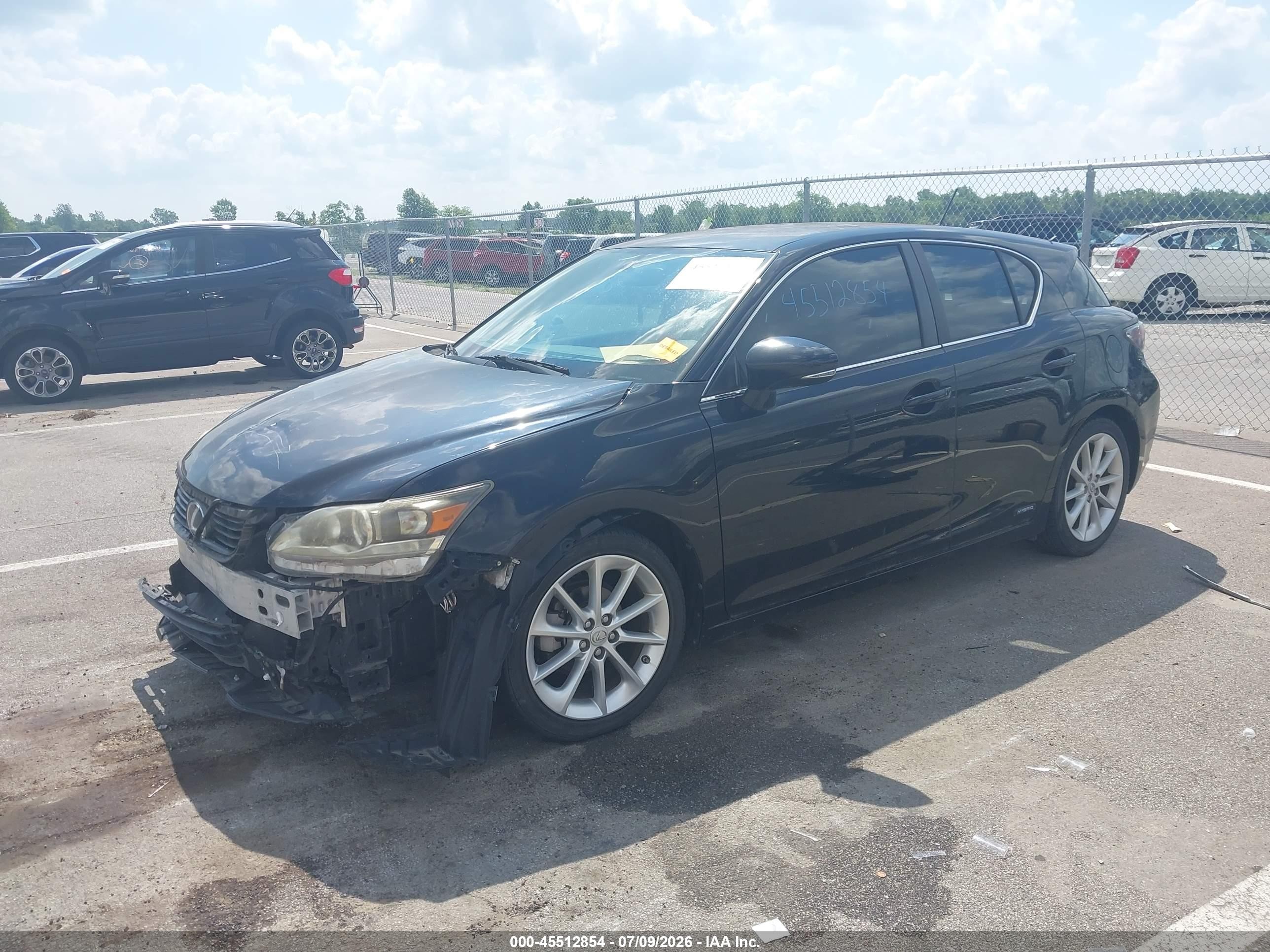 2011 Lexus Ct 200h   Black vin: JTHKD5BH1B2001869