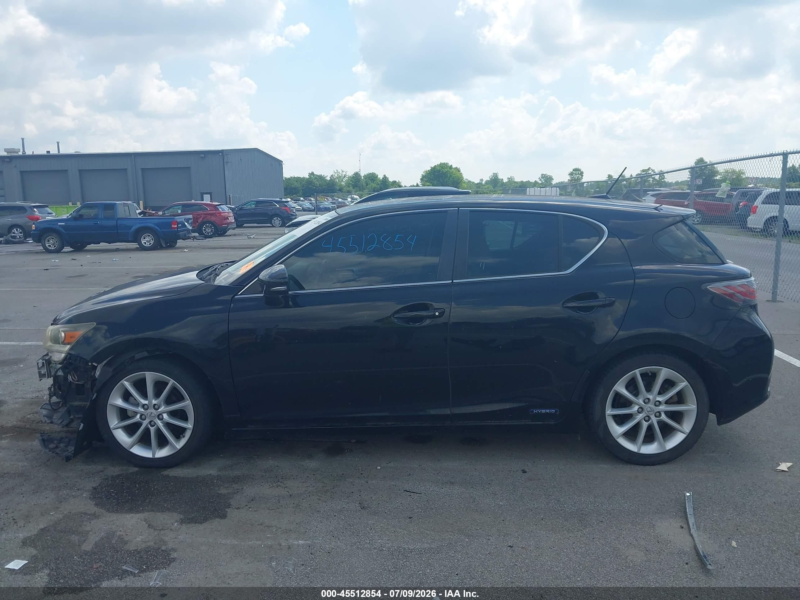 2011 Lexus Ct 200h   Black vin: JTHKD5BH1B2001869
