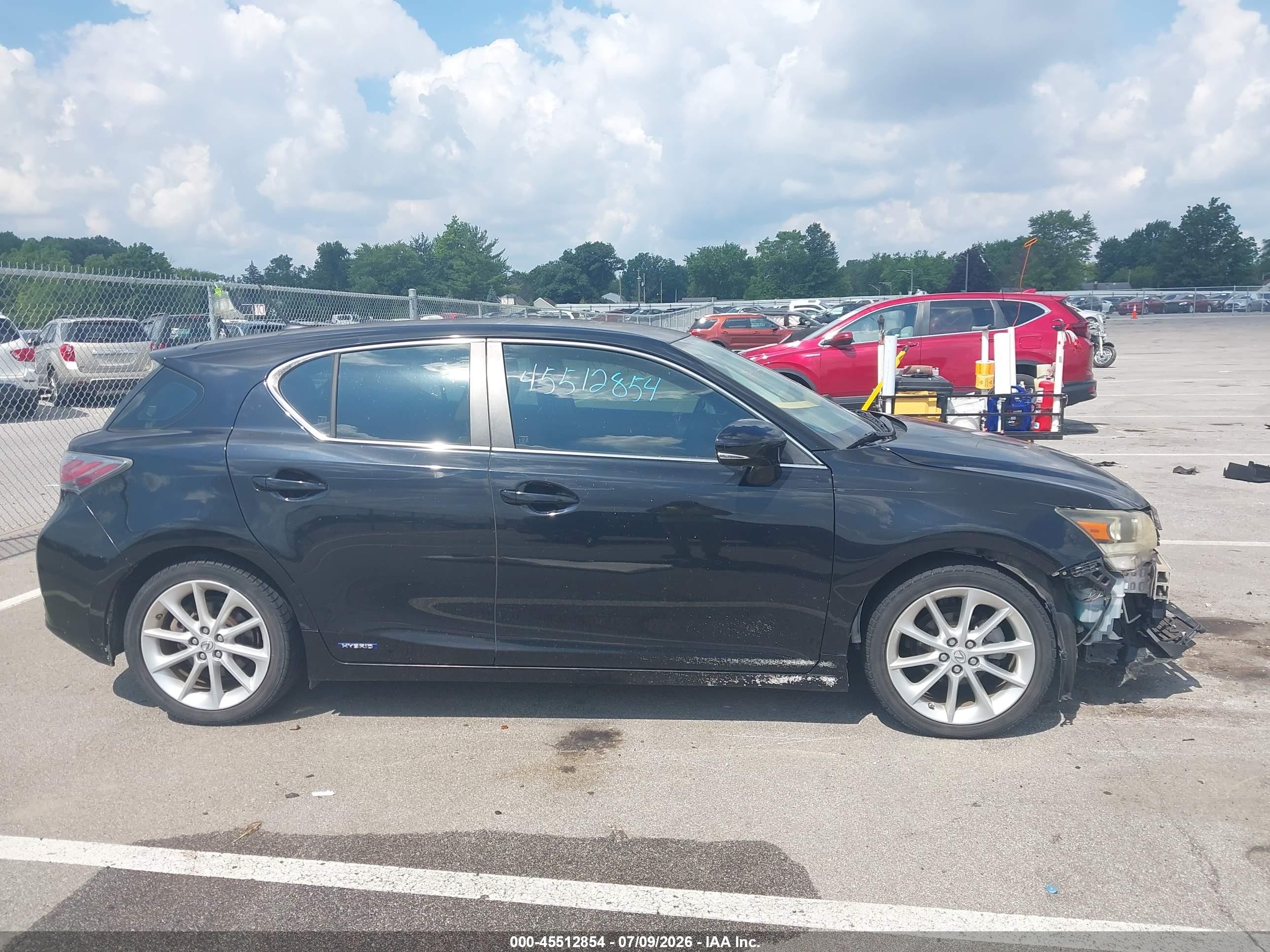 2011 Lexus Ct 200h   Black vin: JTHKD5BH1B2001869