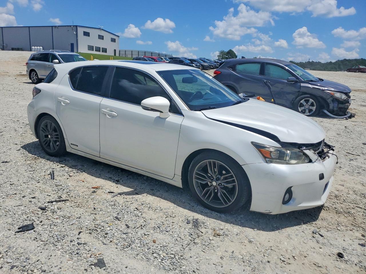 2012 Lexus Ct 200 White vin: JTHKD5BH1C2054363
