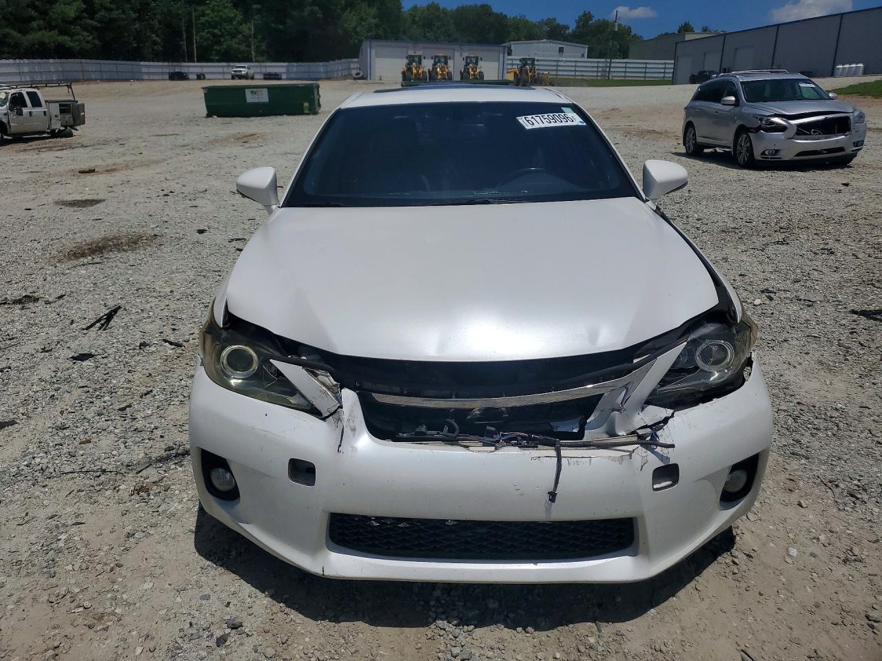 2012 Lexus Ct 200 White vin: JTHKD5BH1C2054363