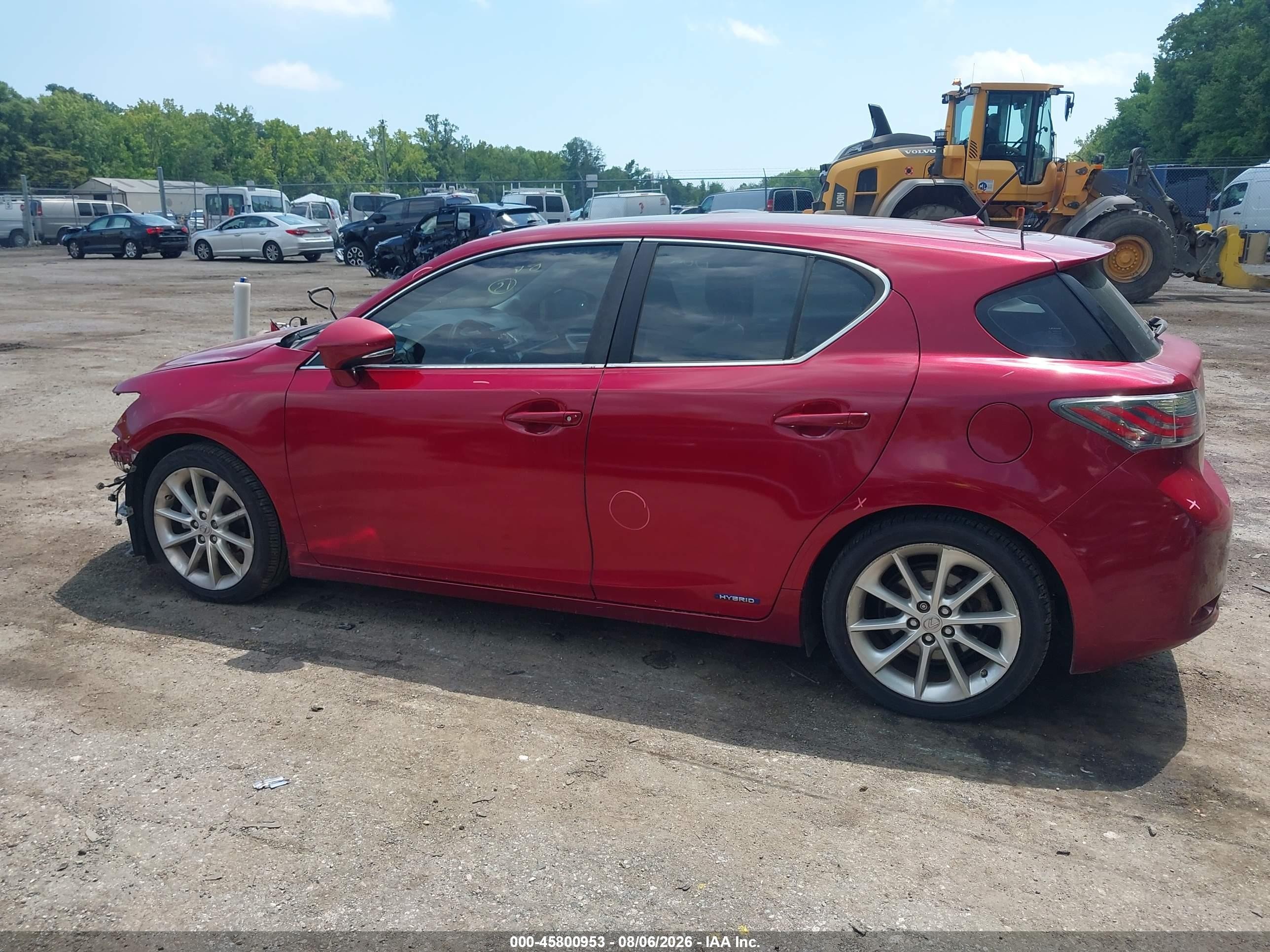 2012 Lexus Ct 200h Premium Red vin: JTHKD5BH1C2060423