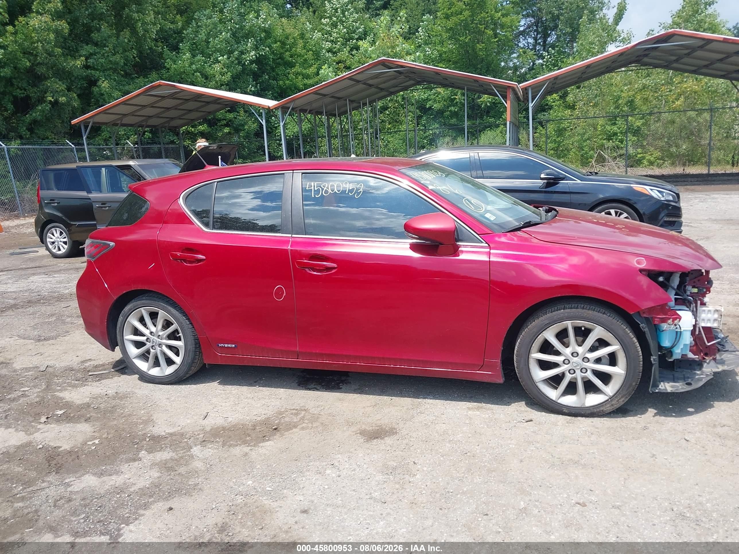 2012 Lexus Ct 200h Premium Red vin: JTHKD5BH1C2060423
