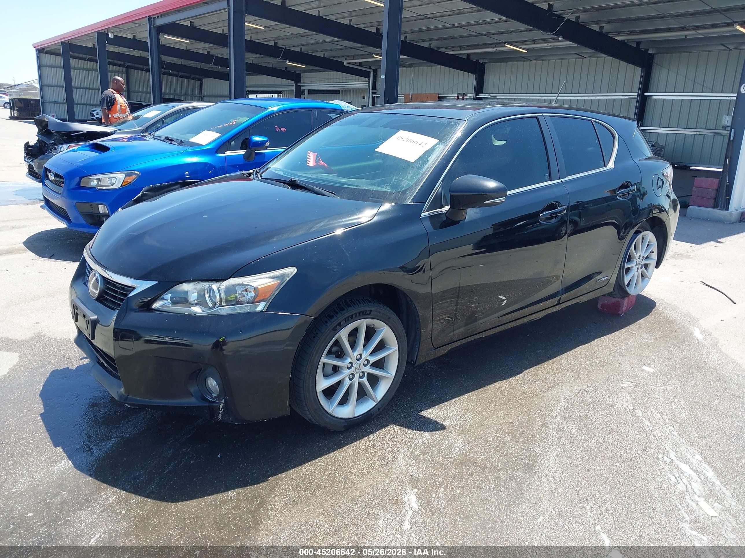 2012 Lexus Ct 200h Premium Black vin: JTHKD5BH1C2072295