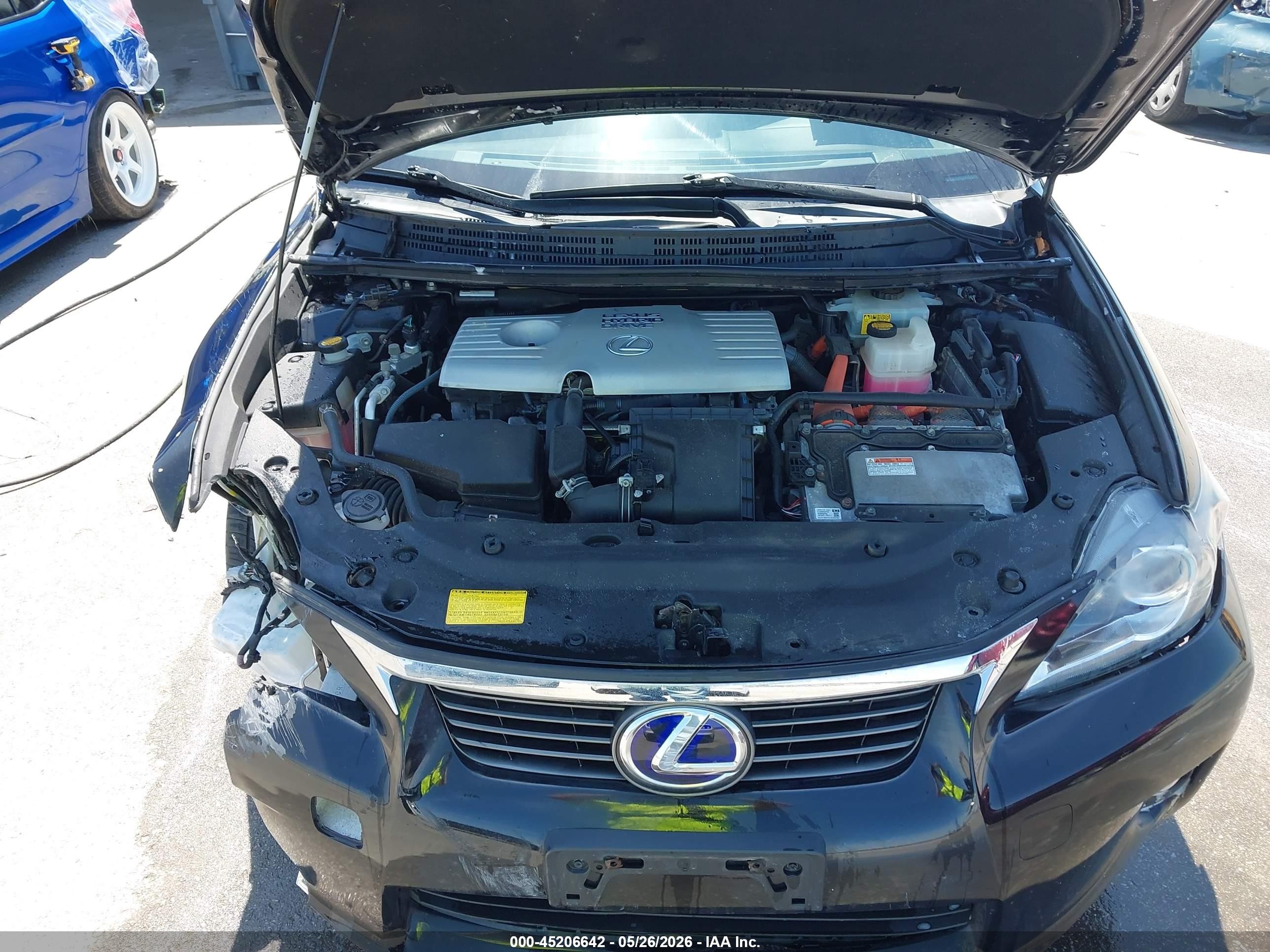 2012 Lexus Ct 200h Premium Black vin: JTHKD5BH1C2072295