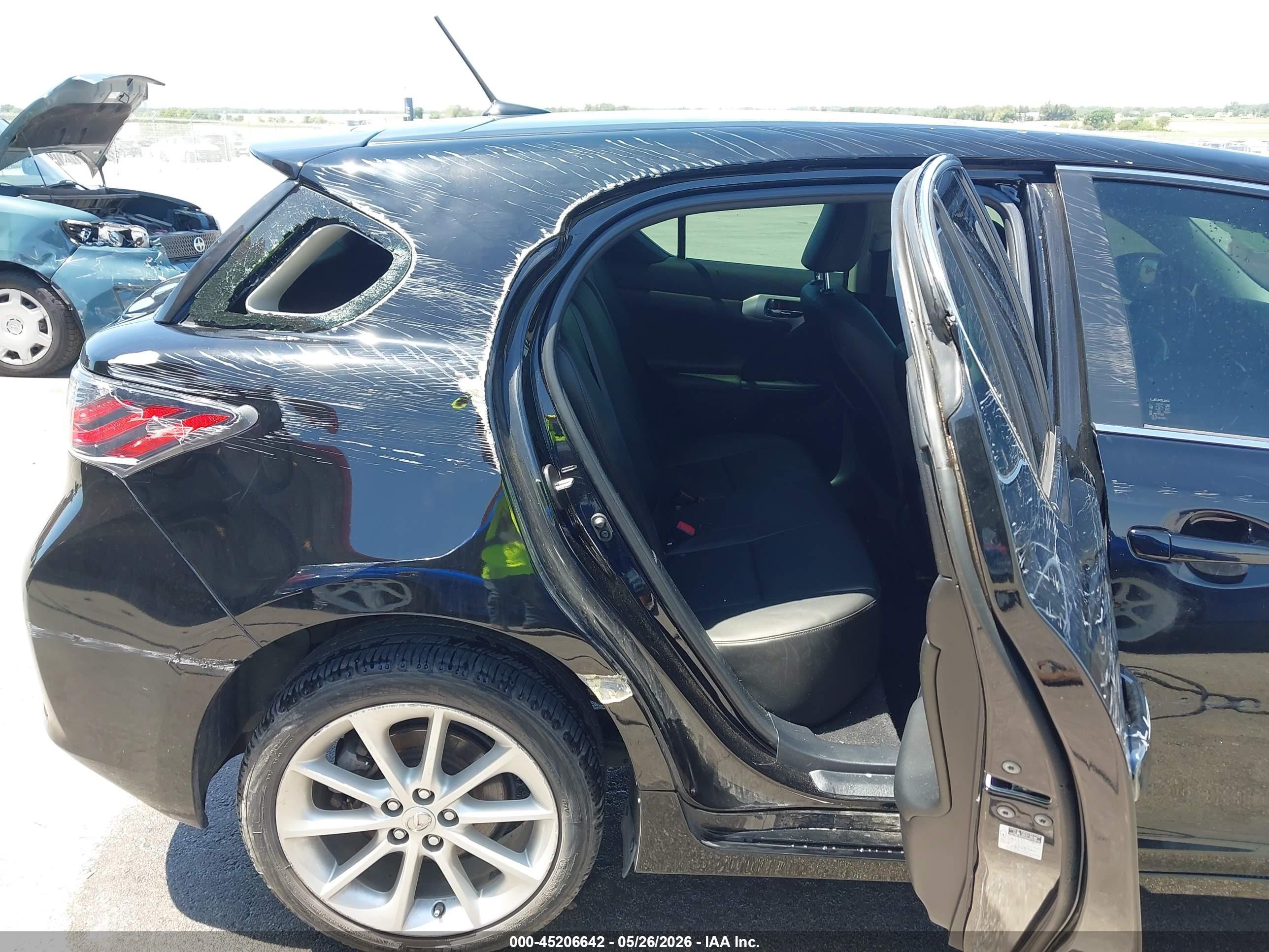 2012 Lexus Ct 200h Premium Black vin: JTHKD5BH1C2072295
