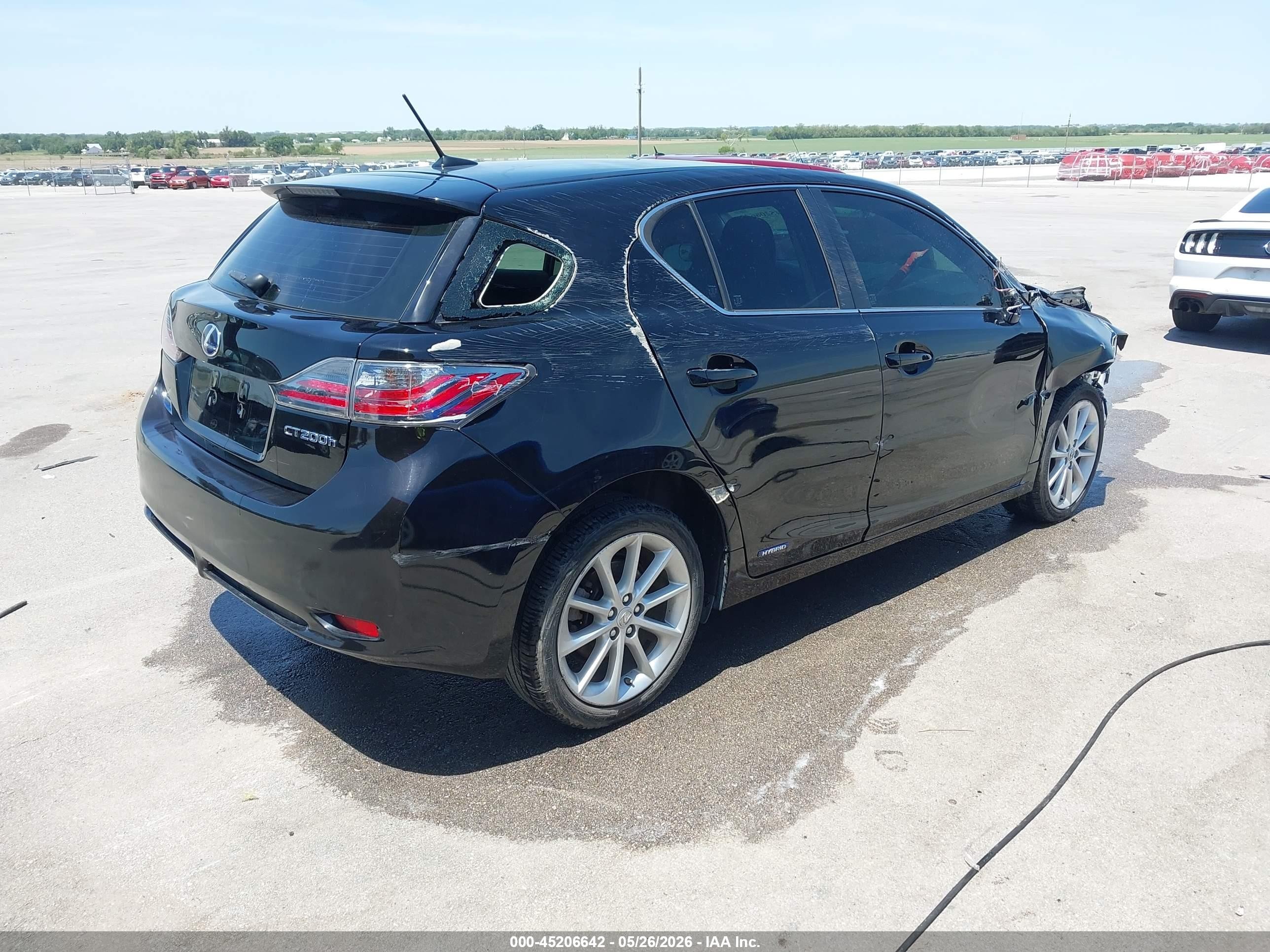 2012 Lexus Ct 200h Premium Black vin: JTHKD5BH1C2072295