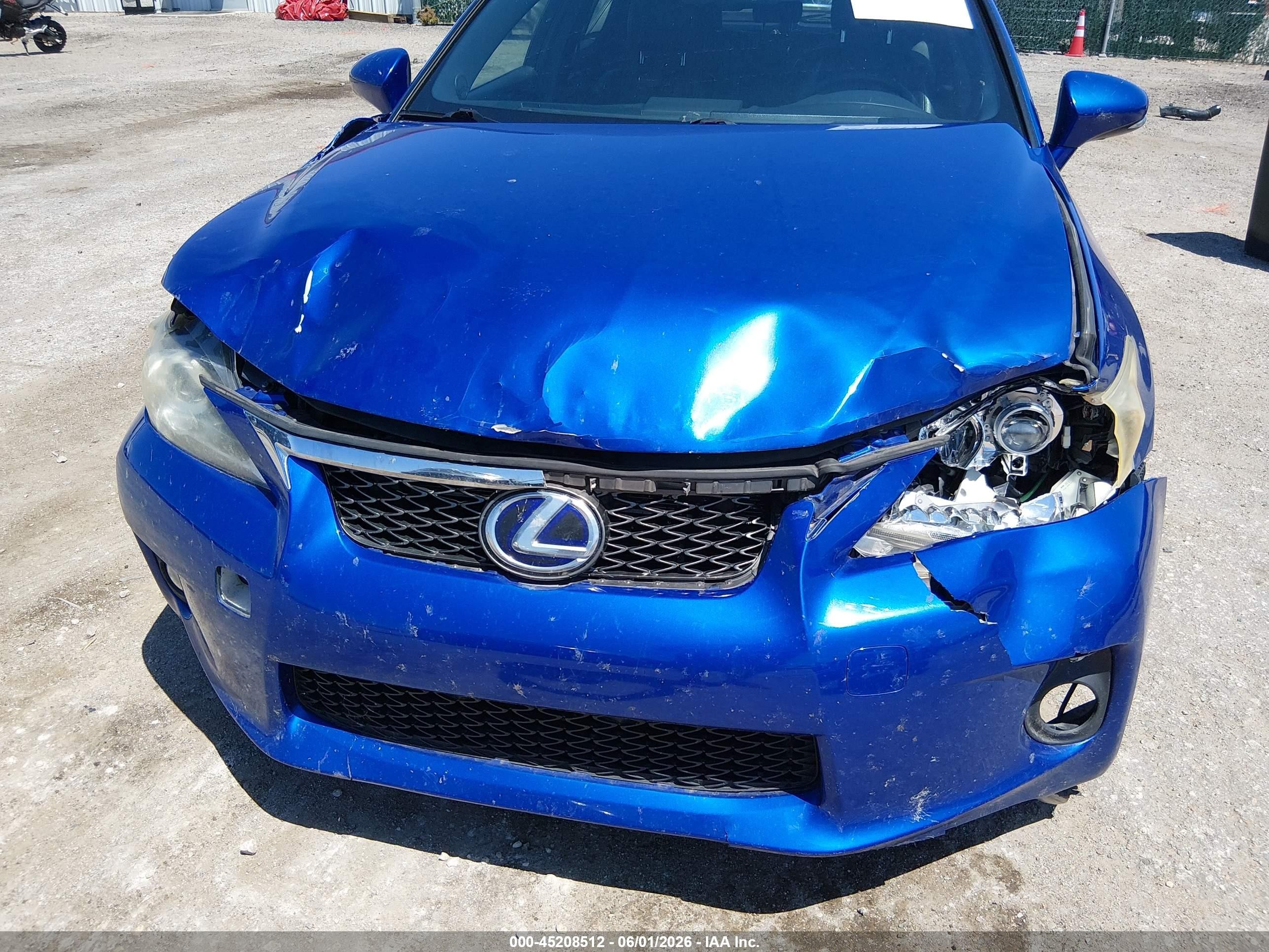 2012 Lexus Ct 200h Premium Blue vin: JTHKD5BH1C2074810