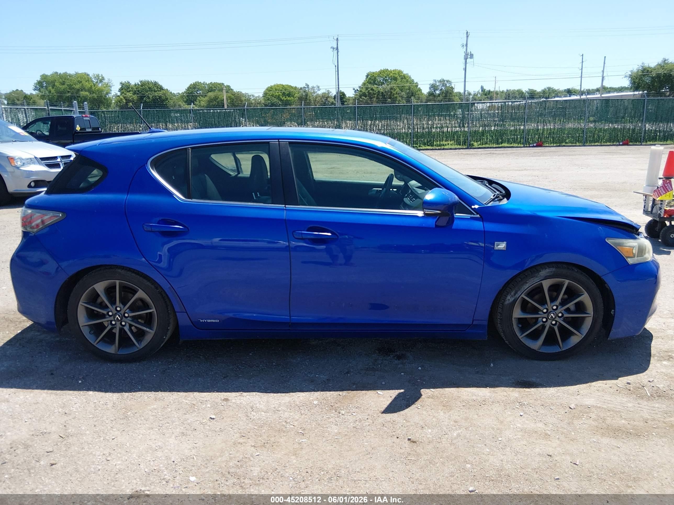 2012 Lexus Ct 200h Premium Blue vin: JTHKD5BH1C2074810