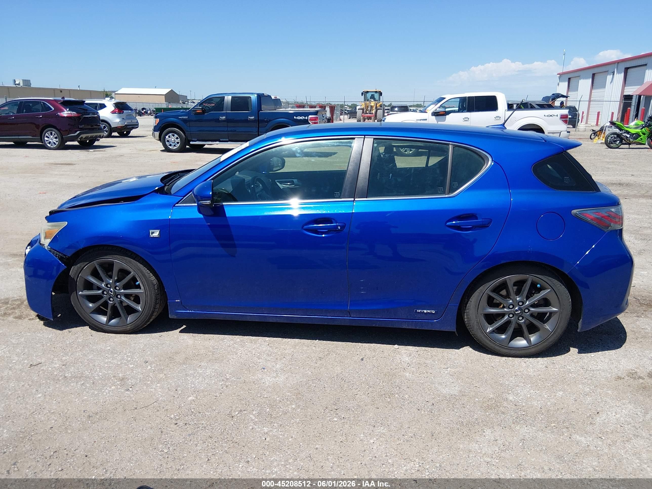 2012 Lexus Ct 200h Premium Blue vin: JTHKD5BH1C2074810