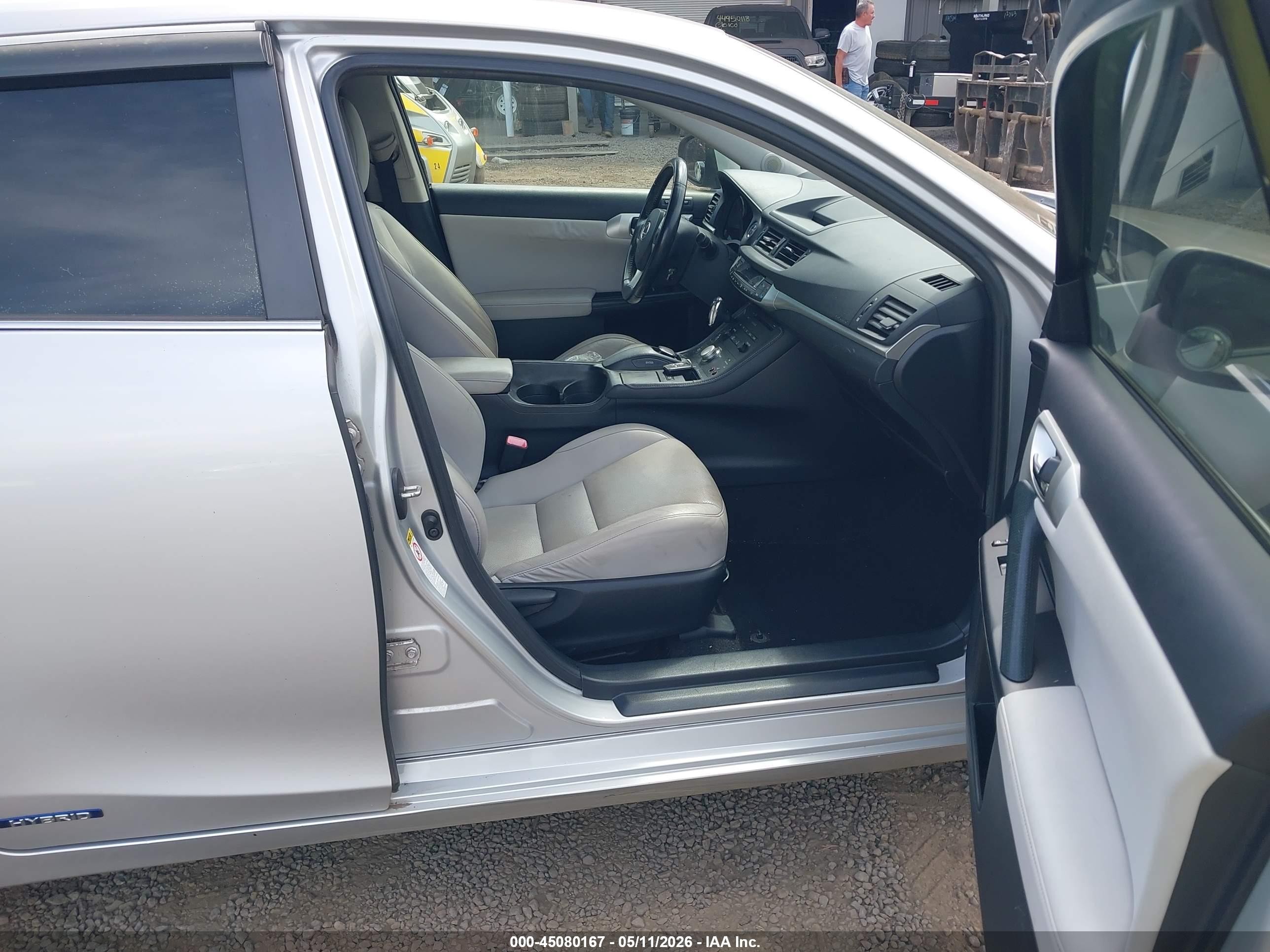 2012 Lexus Ct 200h Premium Silver vin: JTHKD5BH1C2083362