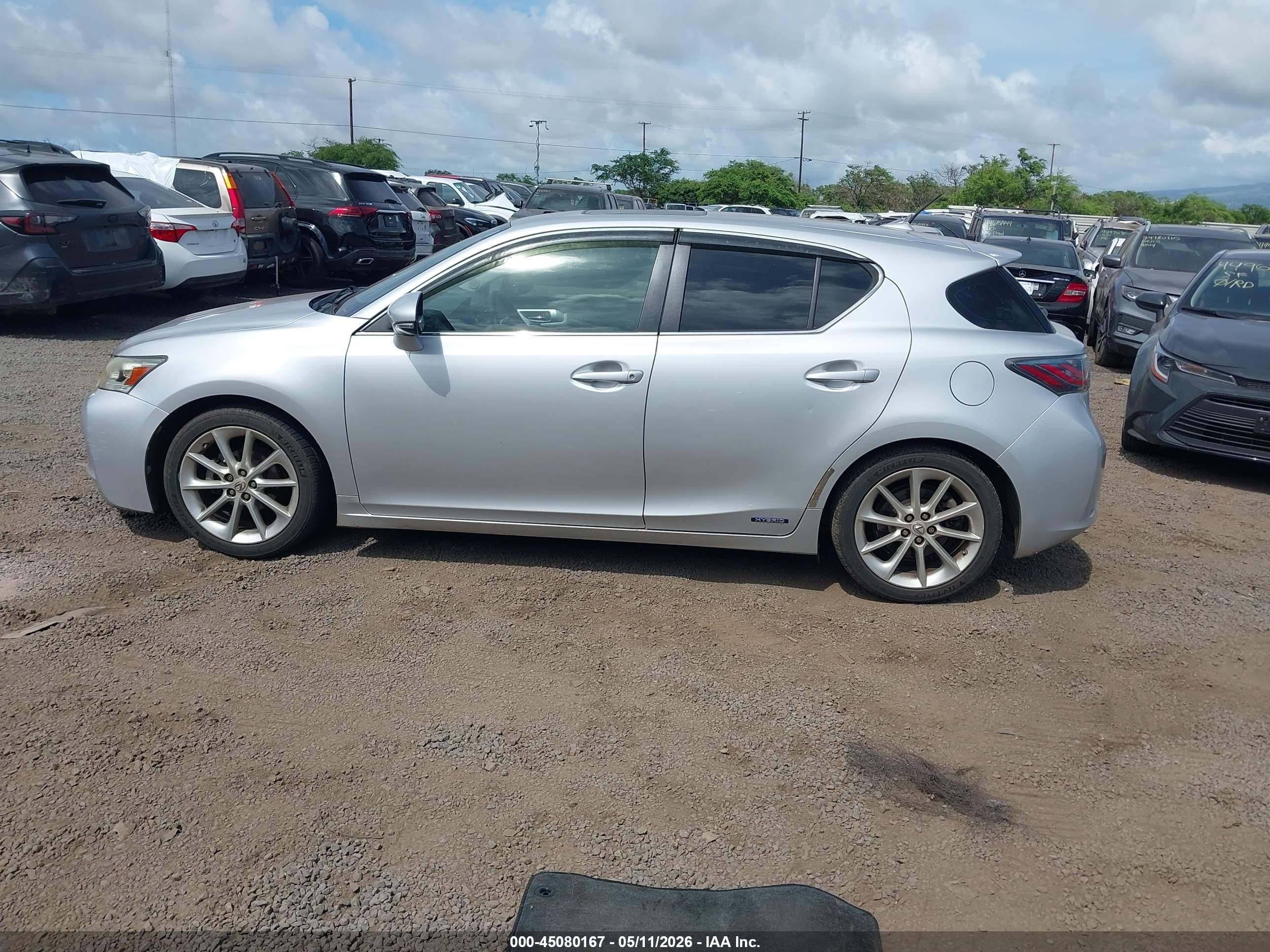 2012 Lexus Ct 200h Premium Silver vin: JTHKD5BH1C2083362