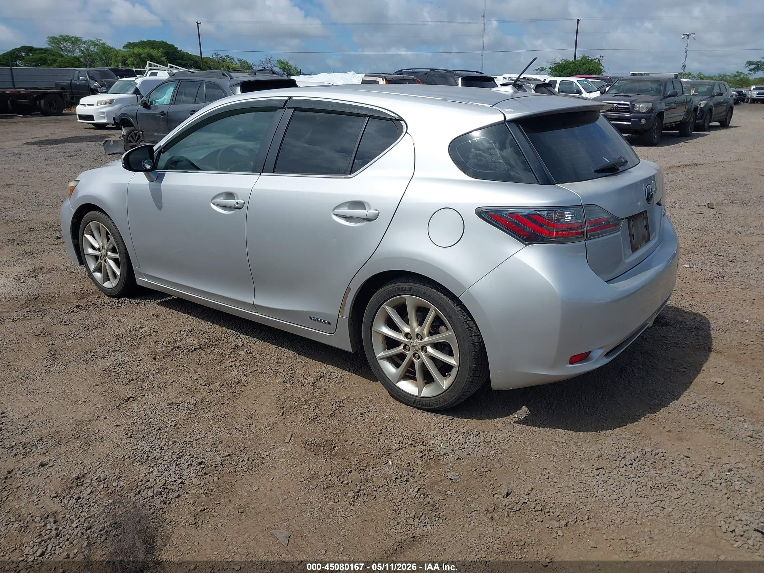 2012 Lexus Ct 200h Premium Silver vin: JTHKD5BH1C2083362