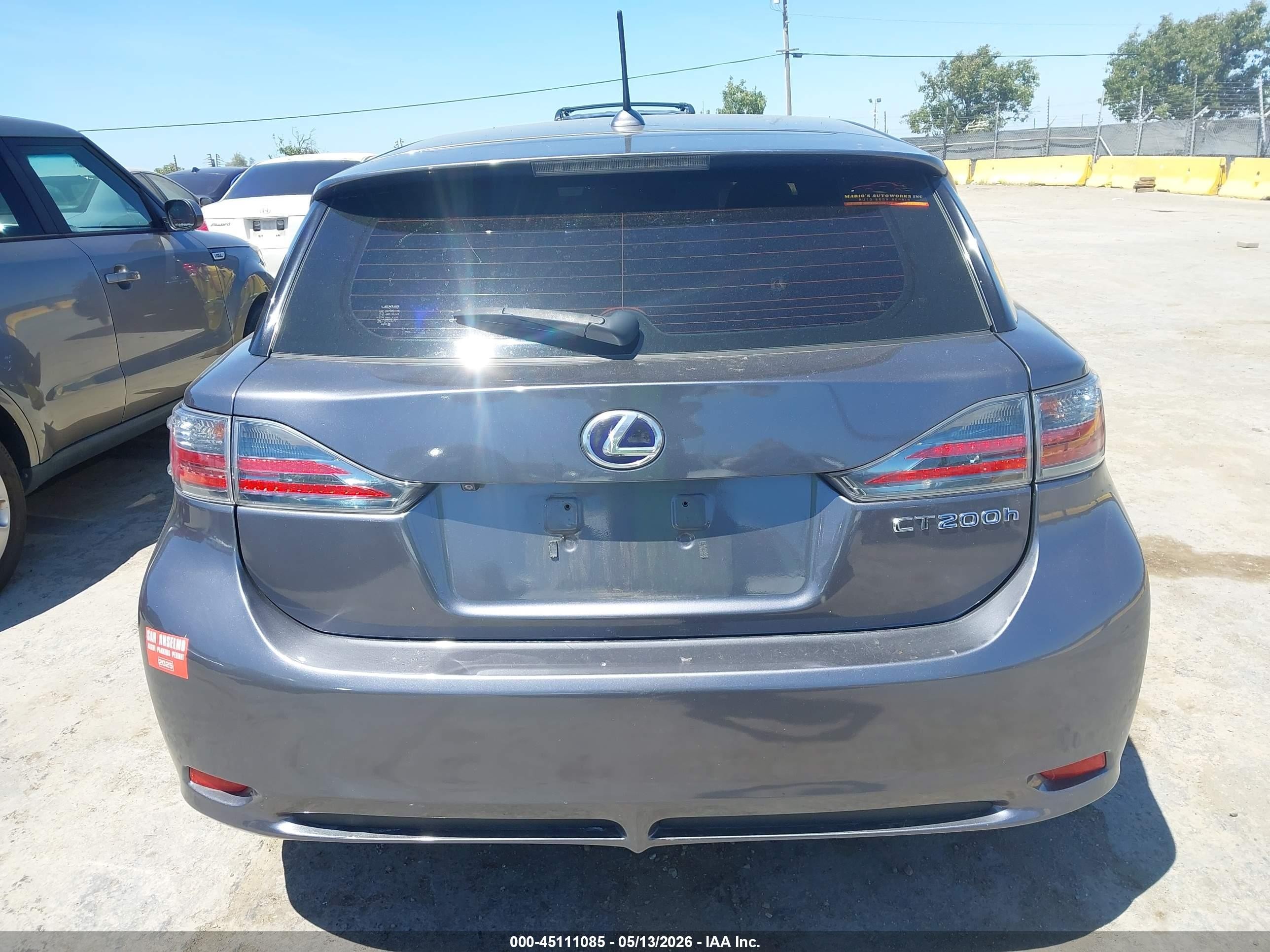 2013 Lexus Ct 200h   Gray vin: JTHKD5BH1D2125904