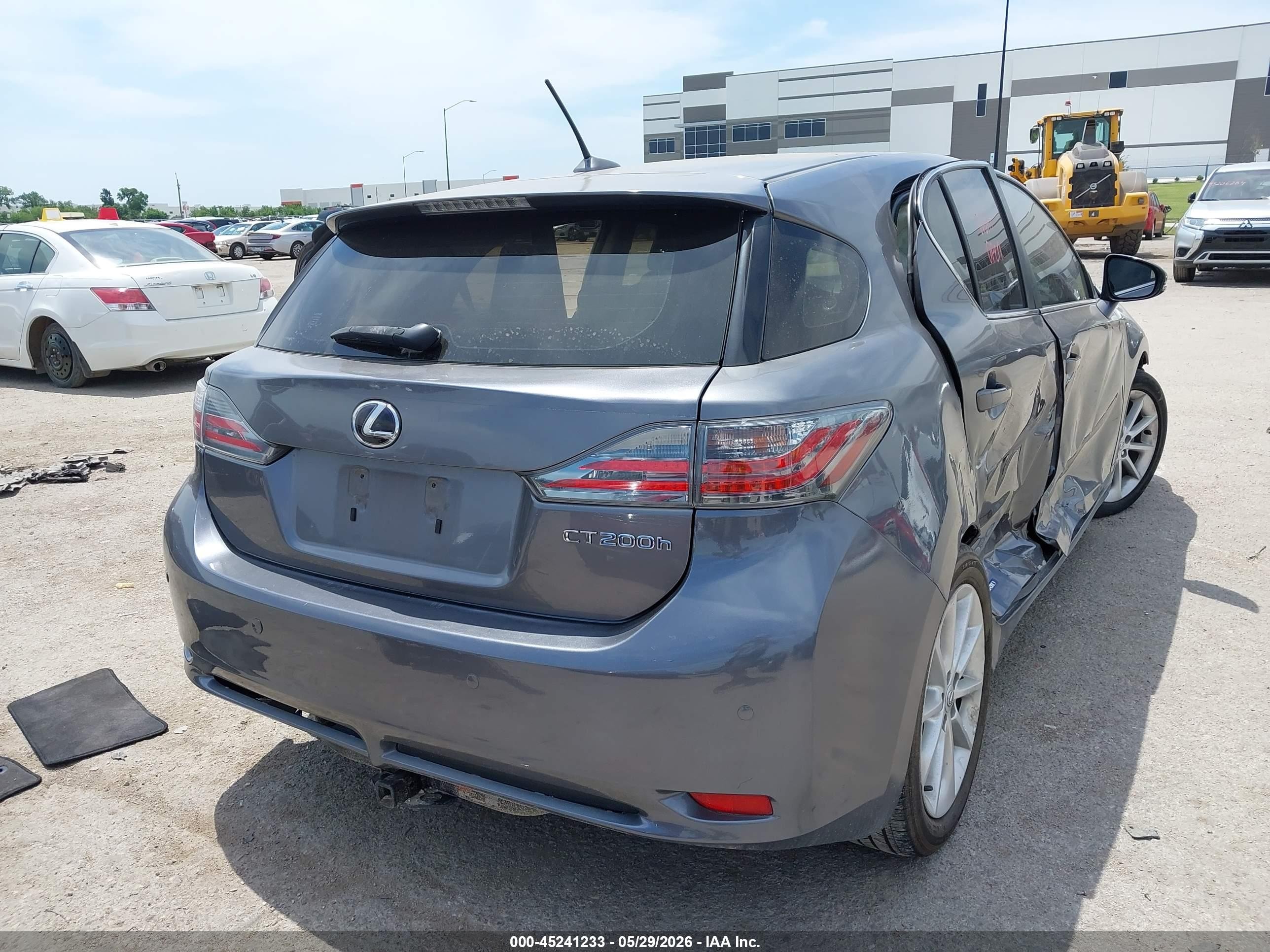2013 Lexus Ct 200h   Gray vin: JTHKD5BH1D2131508