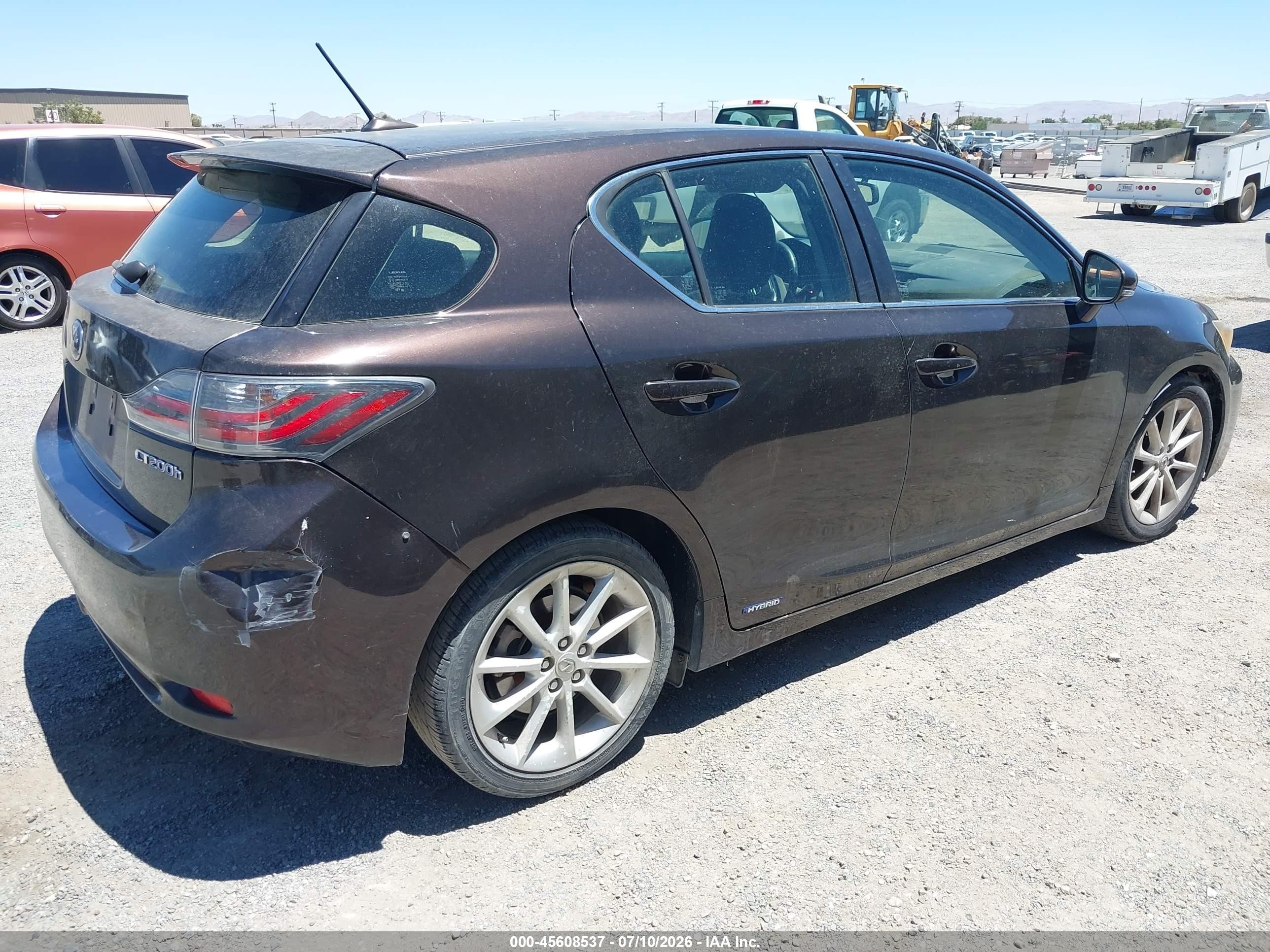 2013 Lexus Ct 200h   Brown vin: JTHKD5BH1D2159051