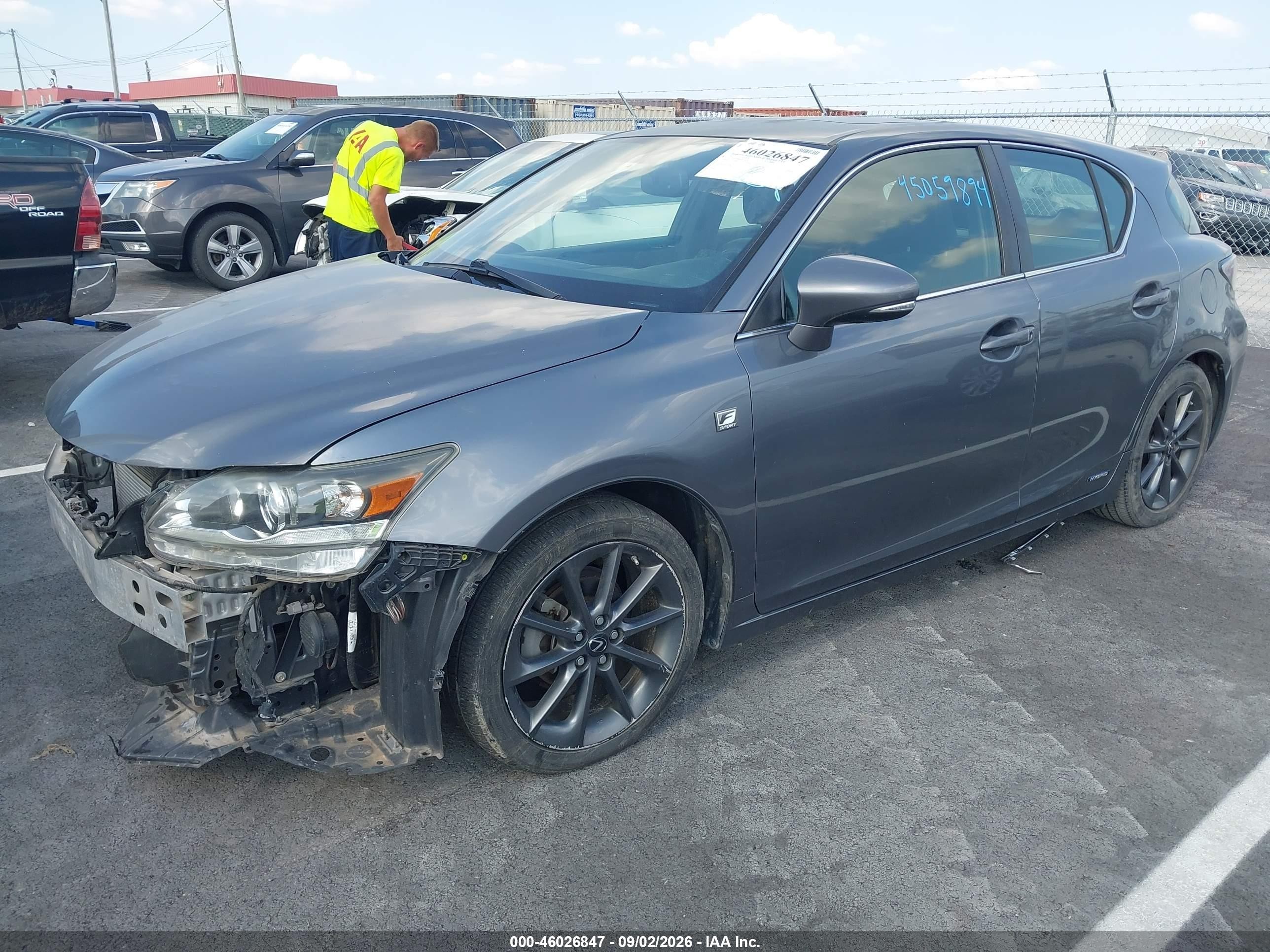 2013 Lexus Ct 200h Серый vin: JTHKD5BH1D2170129