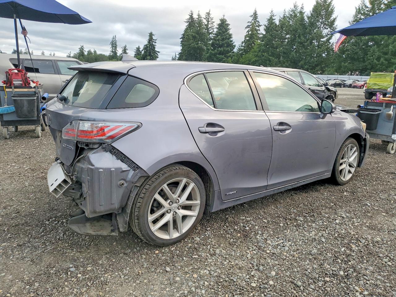 2014 Lexus Ct 200 Gray vin: JTHKD5BH1E2187000