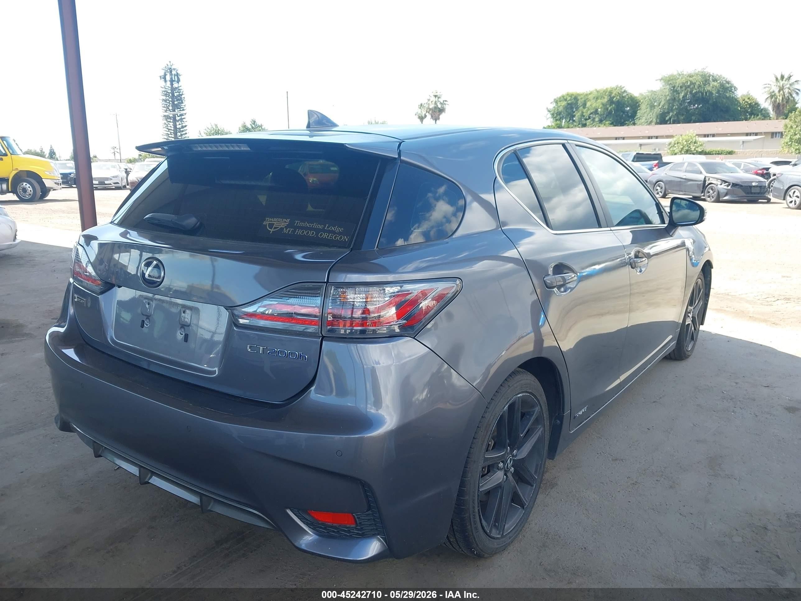 2015 Lexus Ct 200h   Gray vin: JTHKD5BH1F2212009